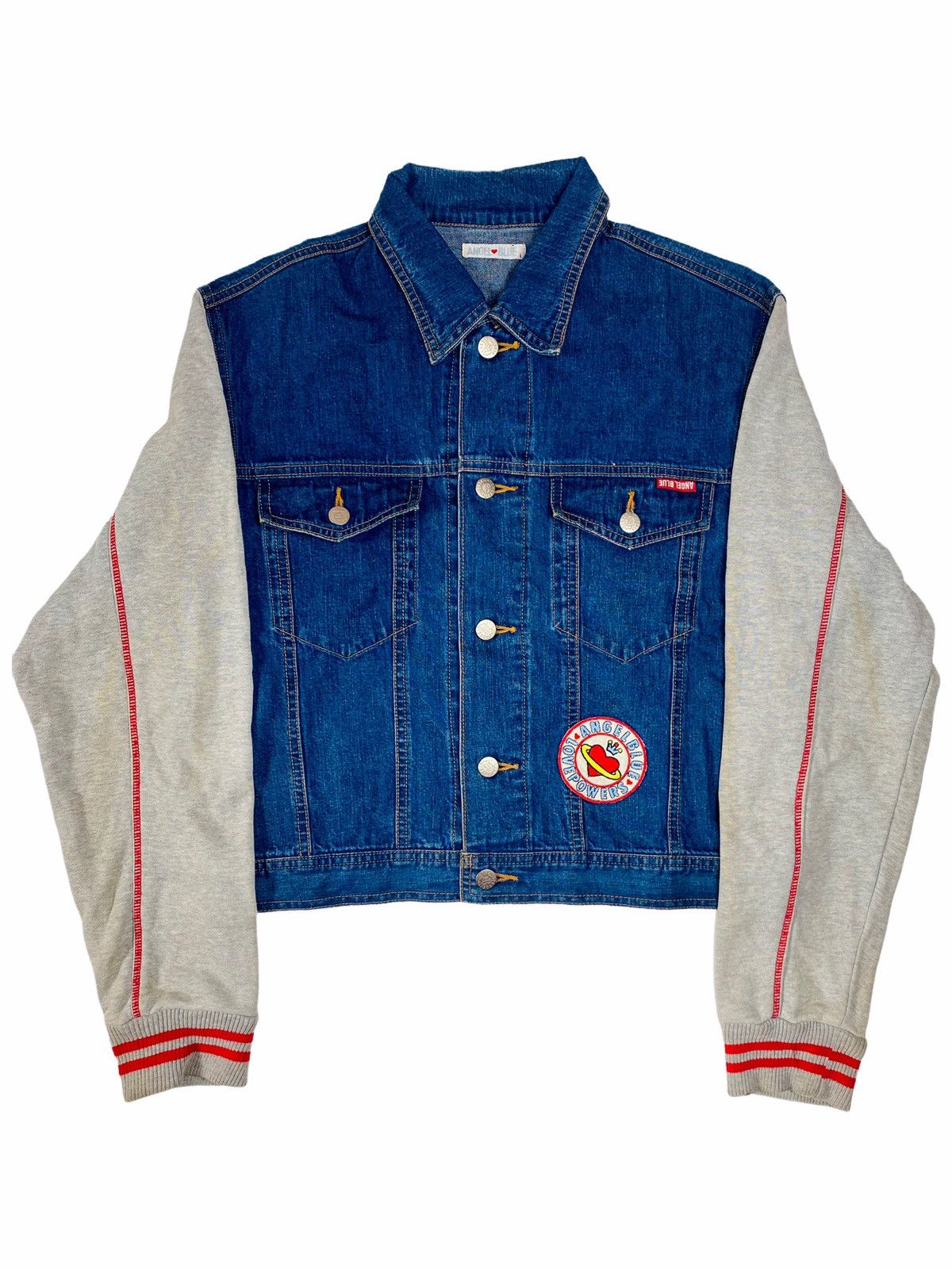Japanese Brand 90s Angel Blue Vivienne Logo Hybrid Denim Size US M / EU 48-50 / 2 - 2 Thumbnail