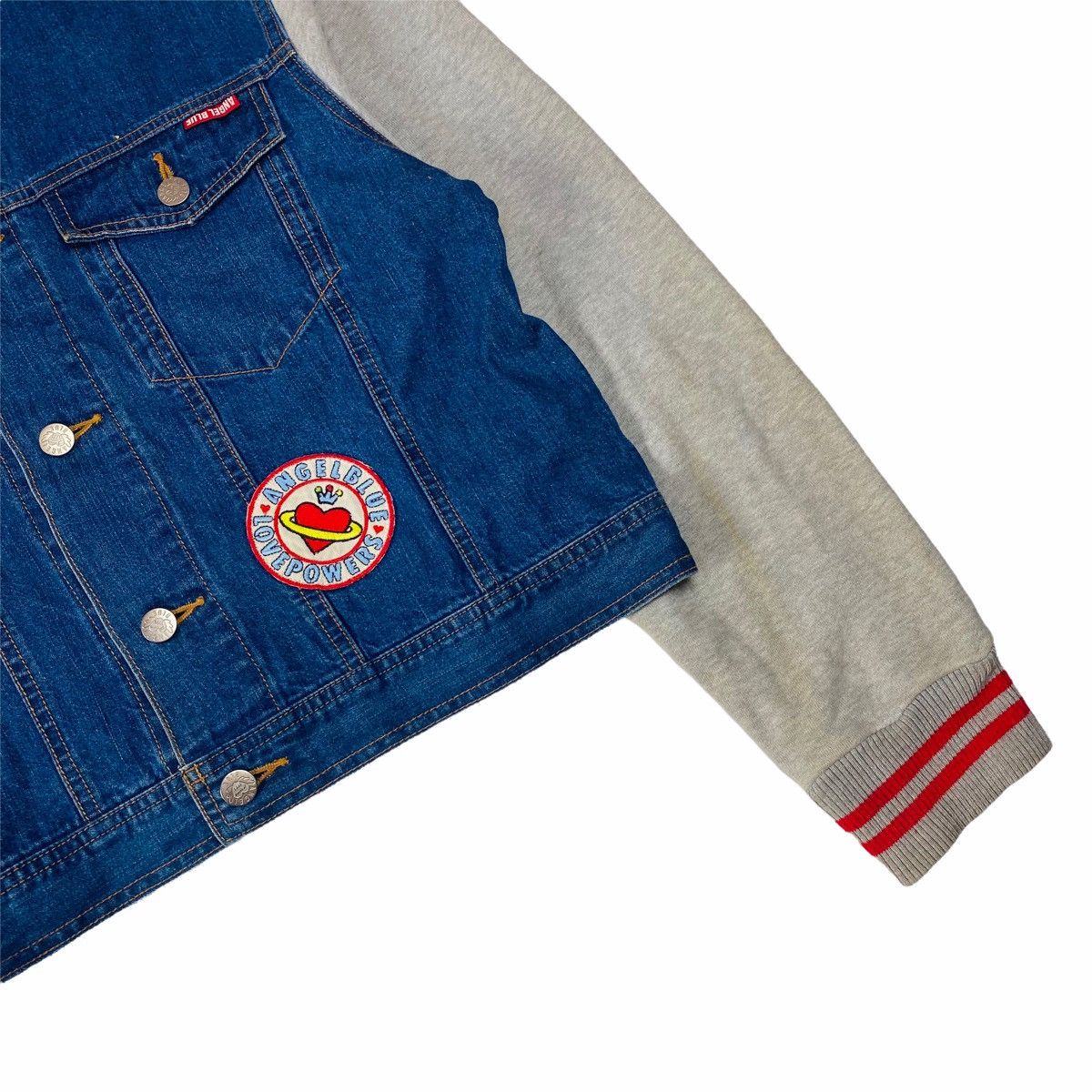 Japanese Brand 90s Angel Blue Vivienne Logo Hybrid Denim Size US M / EU 48-50 / 2 - 4 Thumbnail