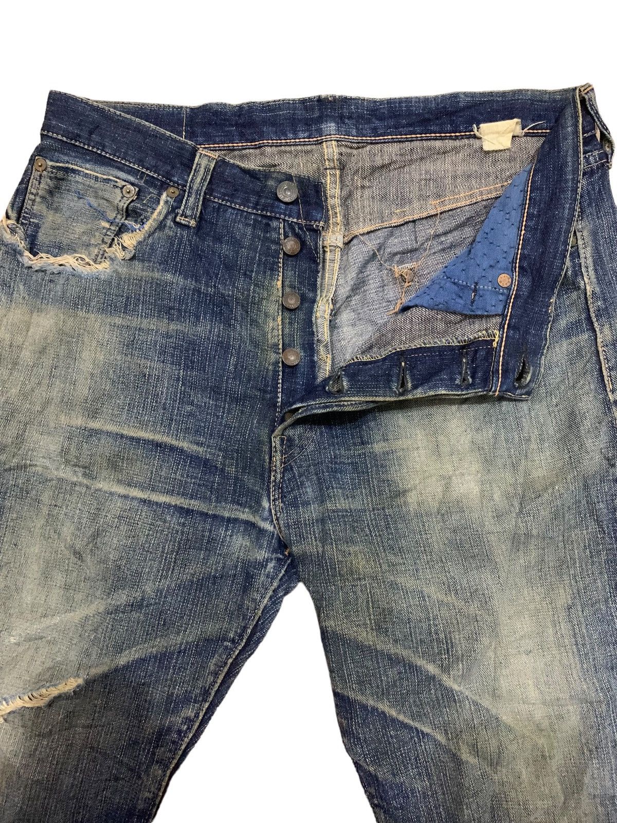 Sugar Cane × Toyo Enterprises 🔥Vintage🔥 True Vintage Sugar Cane Selvedge ButtonFly Jeans Size US 34 / EU 50 - 6 Thumbnail