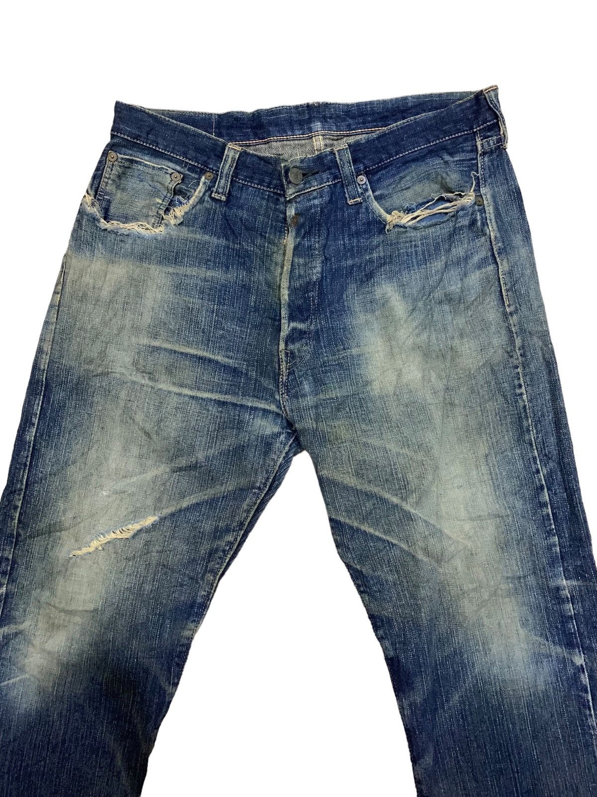 Sugar Cane × Toyo Enterprises 🔥Vintage🔥 True Vintage Sugar Cane Selvedge ButtonFly Jeans Size US 34 / EU 50 - 3 Thumbnail