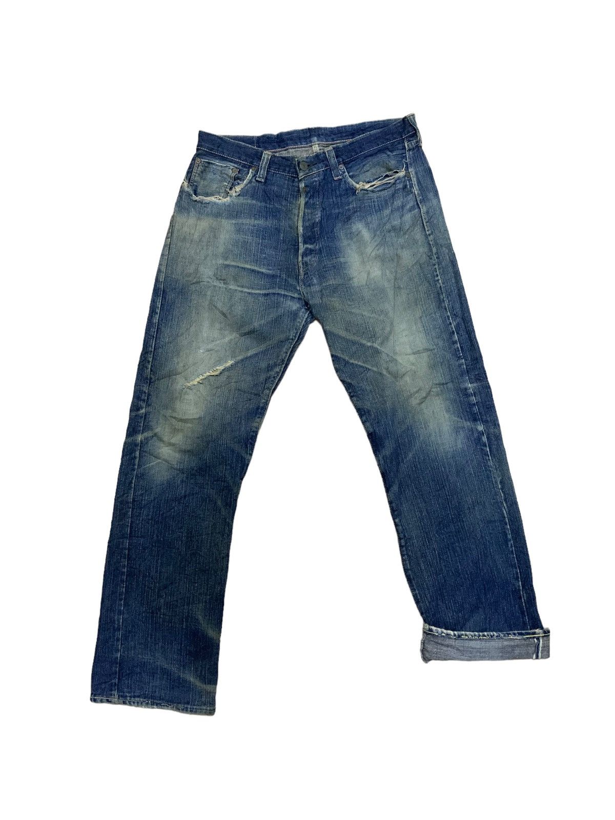 Sugar Cane × Toyo Enterprises 🔥Vintage🔥 True Vintage Sugar Cane Selvedge ButtonFly Jeans Size US 34 / EU 50 - 1 Thumbnail