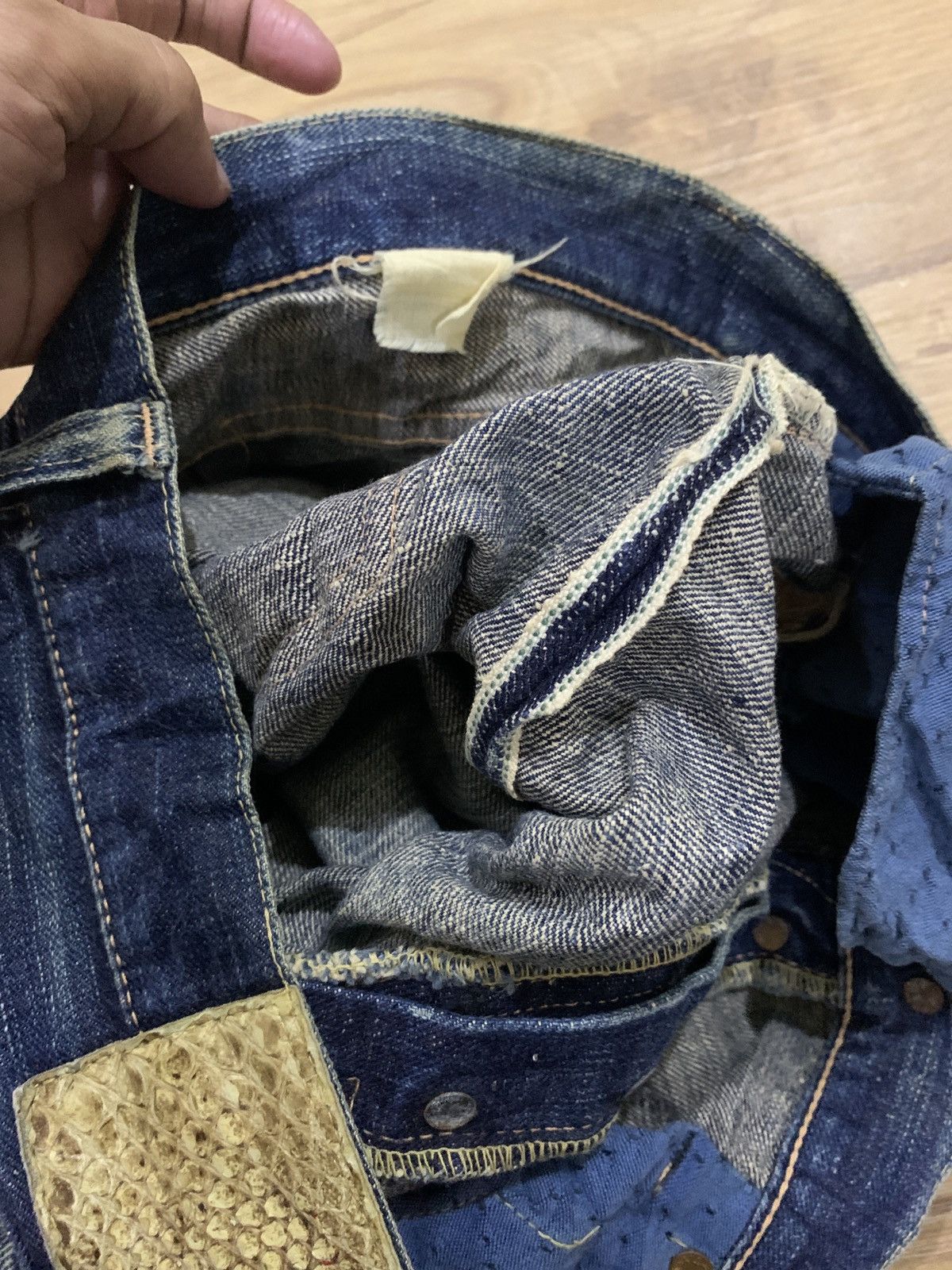 Sugar Cane × Toyo Enterprises 🔥Vintage🔥 True Vintage Sugar Cane Selvedge ButtonFly Jeans Size US 34 / EU 50 - 19 Thumbnail