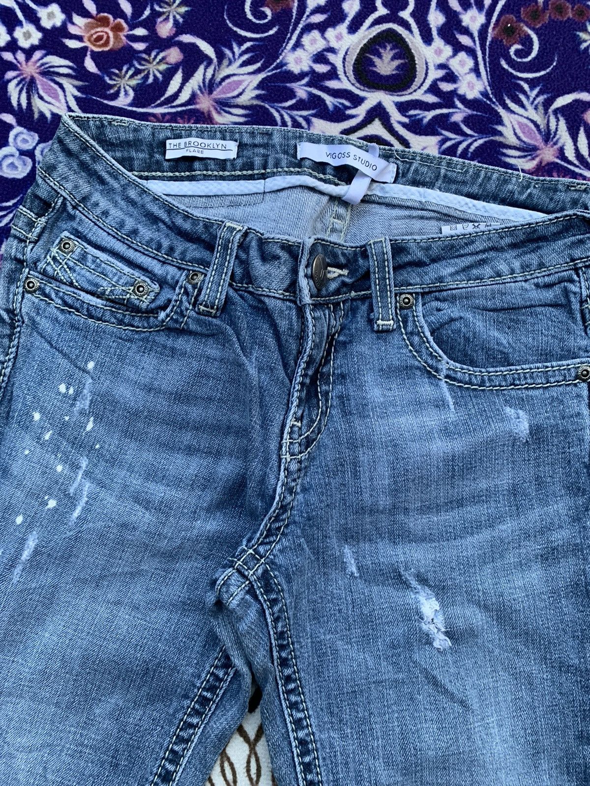 Other Wide Leg Vigoss Studio Distressed Denim Size US 30 / EU 46 - 5 Thumbnail