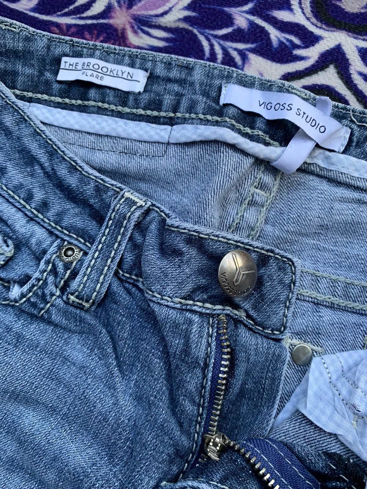 Other Wide Leg Vigoss Studio Distressed Denim Size US 30 / EU 46 - 6 Thumbnail