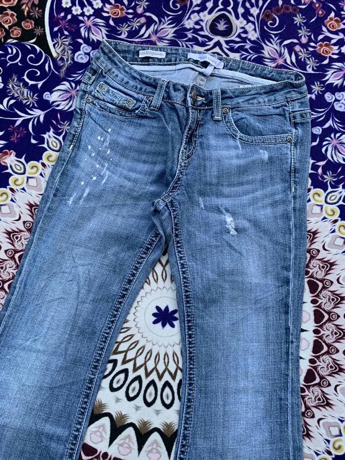 Other Wide Leg Vigoss Studio Distressed Denim Size US 30 / EU 46 - 4 Thumbnail