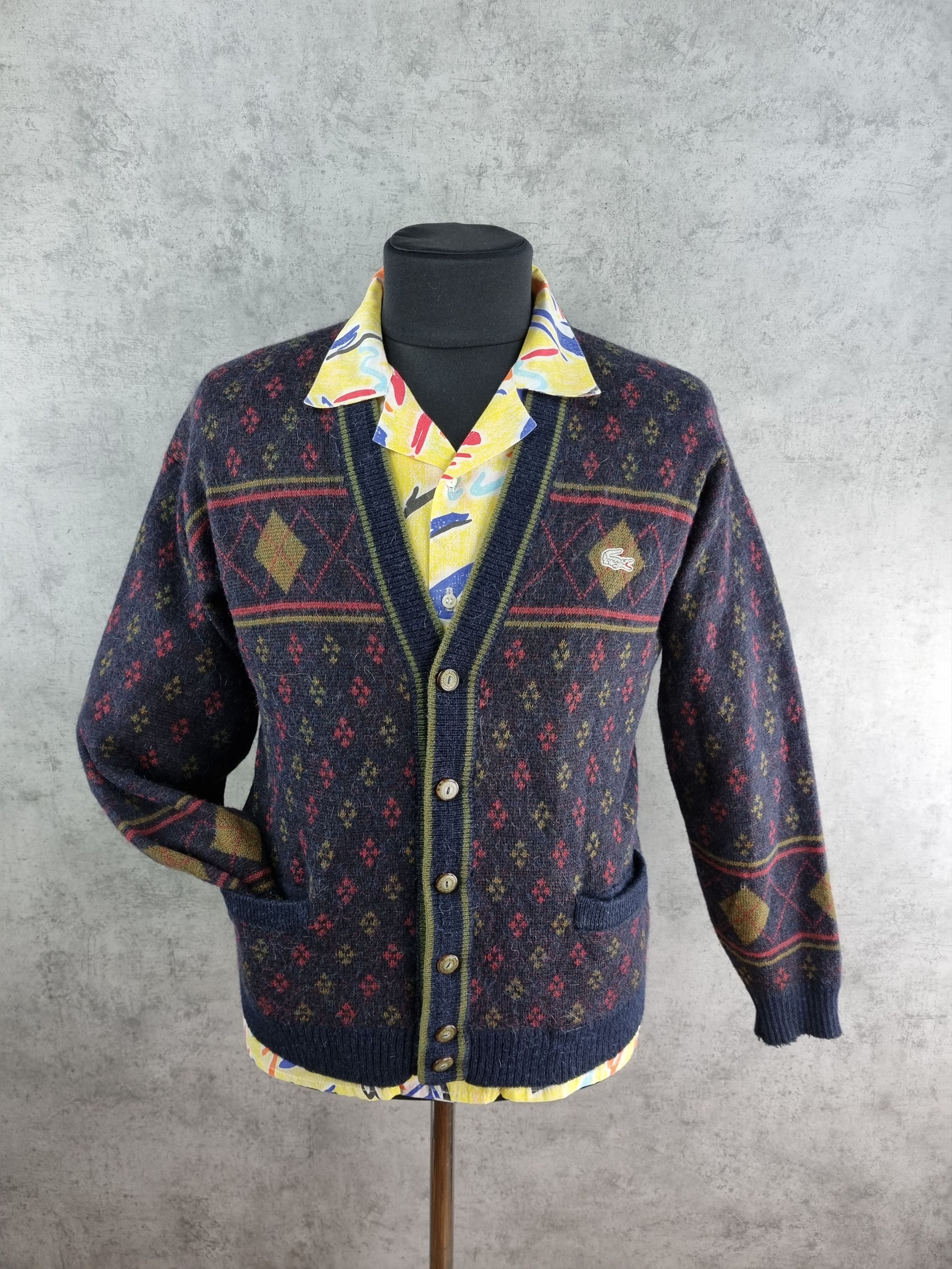 Lacoste 80s LACOSTE Chemise Cardigan Native Navajo GOLF WANG Size US M / EU 48-50 / 2 - 15 Thumbnail