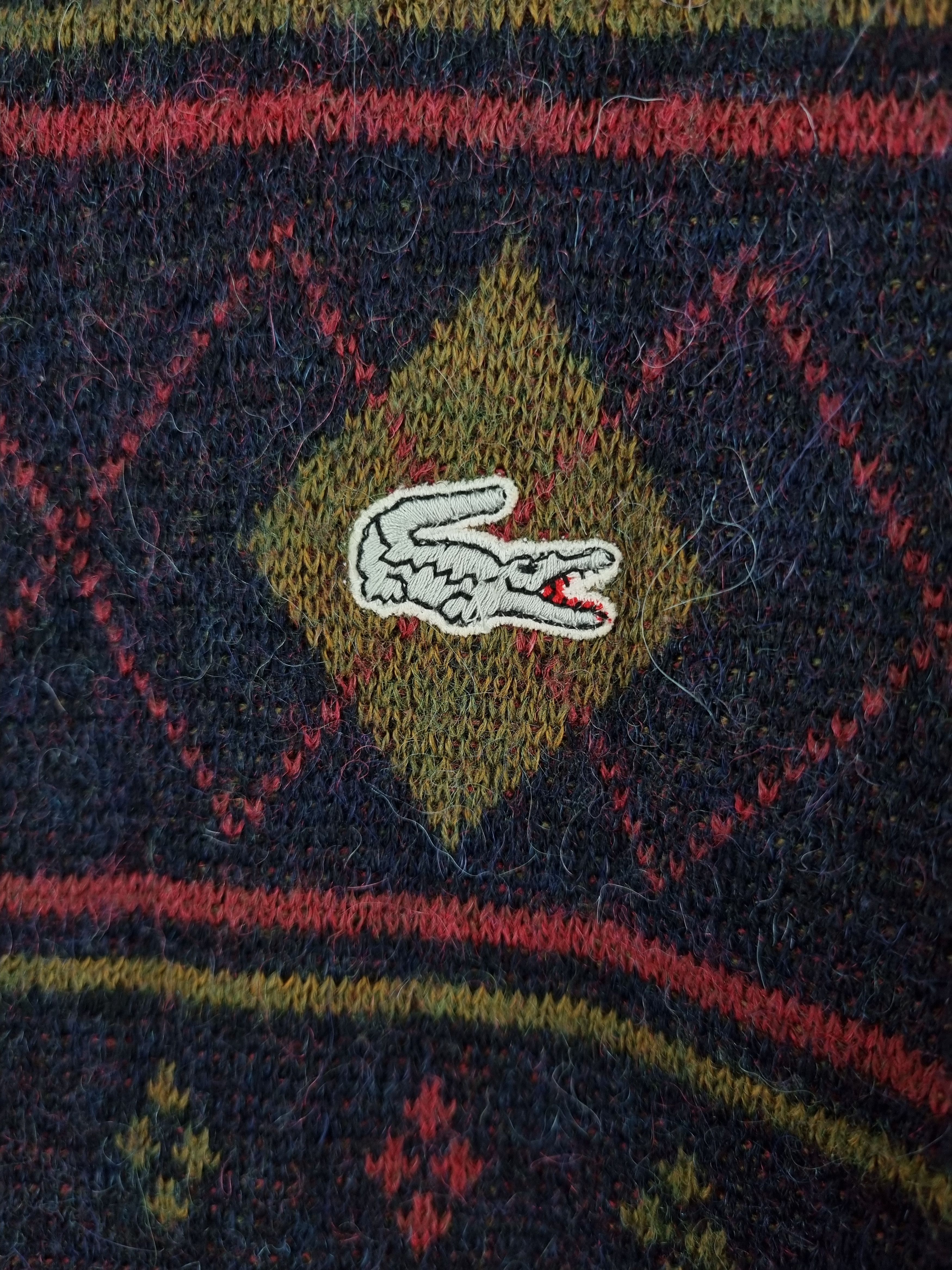 Lacoste 80s LACOSTE Chemise Cardigan Native Navajo GOLF WANG Size US M / EU 48-50 / 2 - 6 Thumbnail