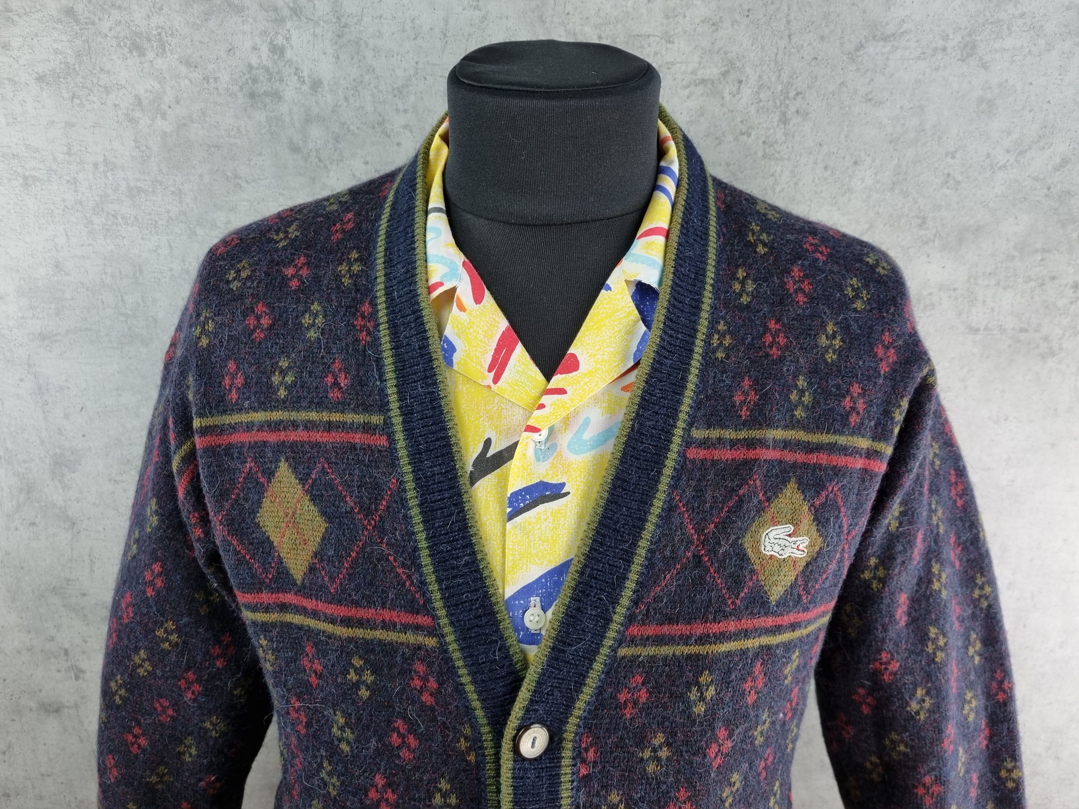 Lacoste 80s LACOSTE Chemise Cardigan Native Navajo GOLF WANG Size US M / EU 48-50 / 2 - 2 Thumbnail