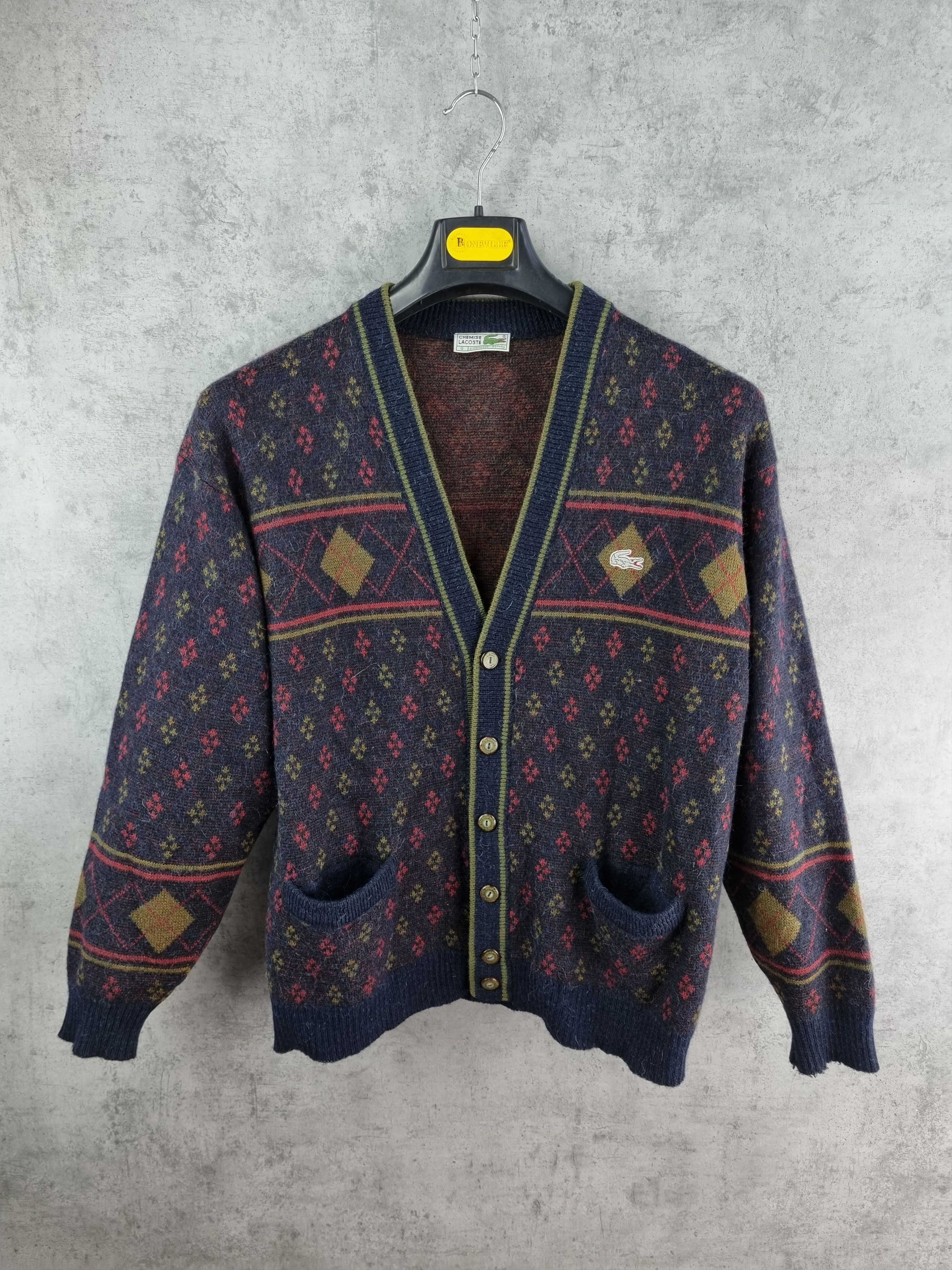 Lacoste 80s LACOSTE Chemise Cardigan Native Navajo GOLF WANG Size US M / EU 48-50 / 2 - 3 Thumbnail