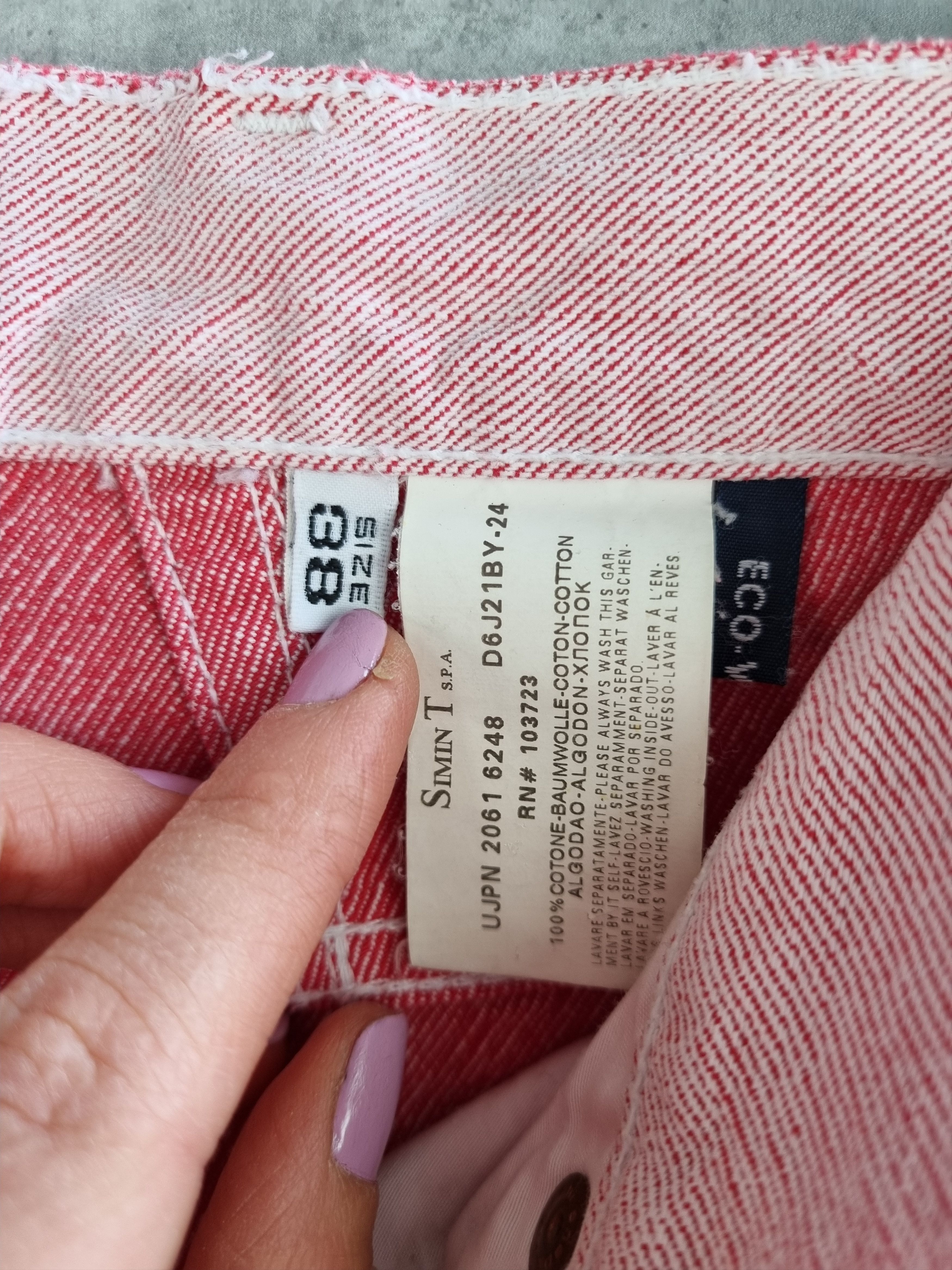 Armani × Giorgio Armani × Vintage Rare 90s ARMANI Pink Jeans Ripped Denim Jeans Pants Size US 33 - 6 Thumbnail