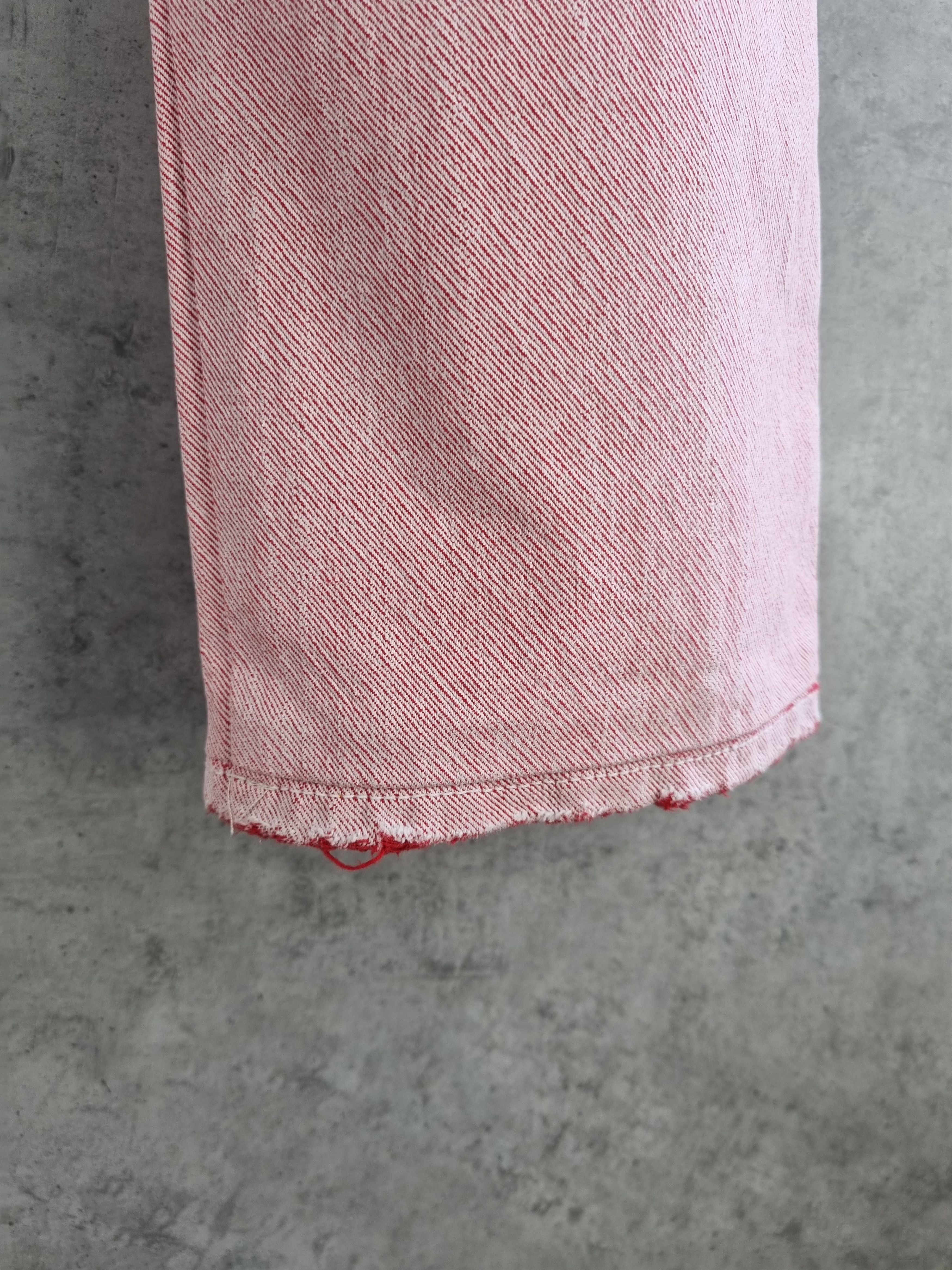 Armani × Giorgio Armani × Vintage Rare 90s ARMANI Pink Jeans Ripped Denim Jeans Pants Size US 33 - 15 Thumbnail