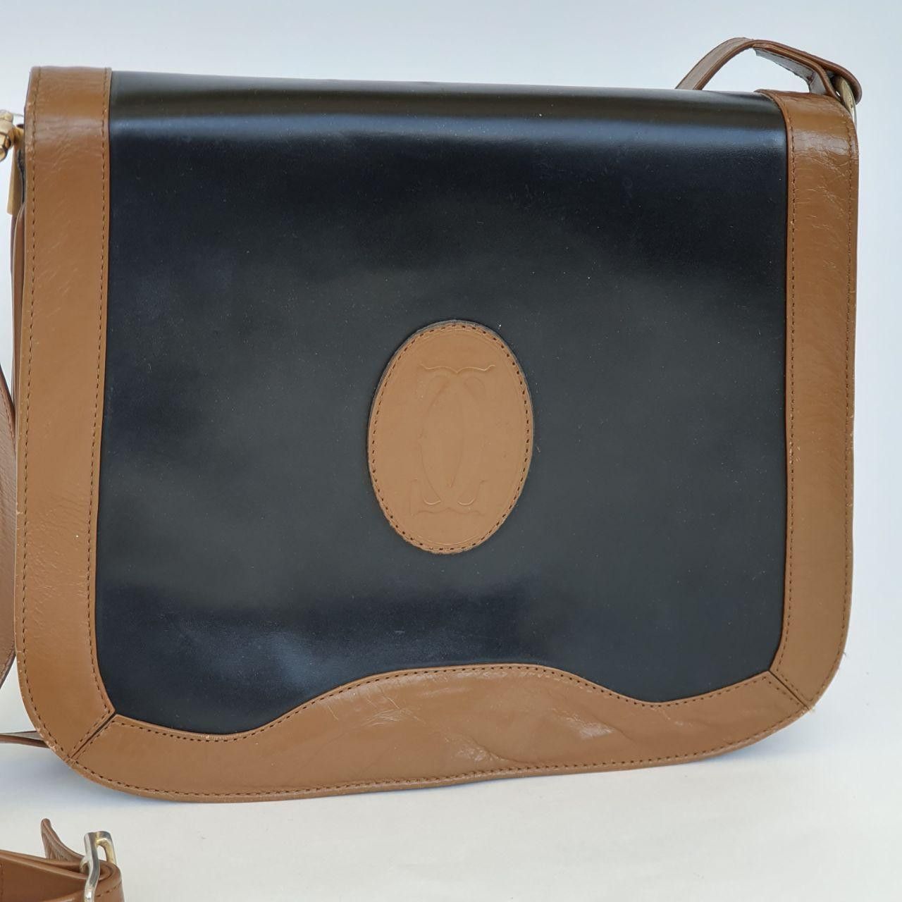 Cartier × Leather Rare 80s CARTIER Paris Cross Body Bag Leather Size ONE SIZE - 4 Thumbnail