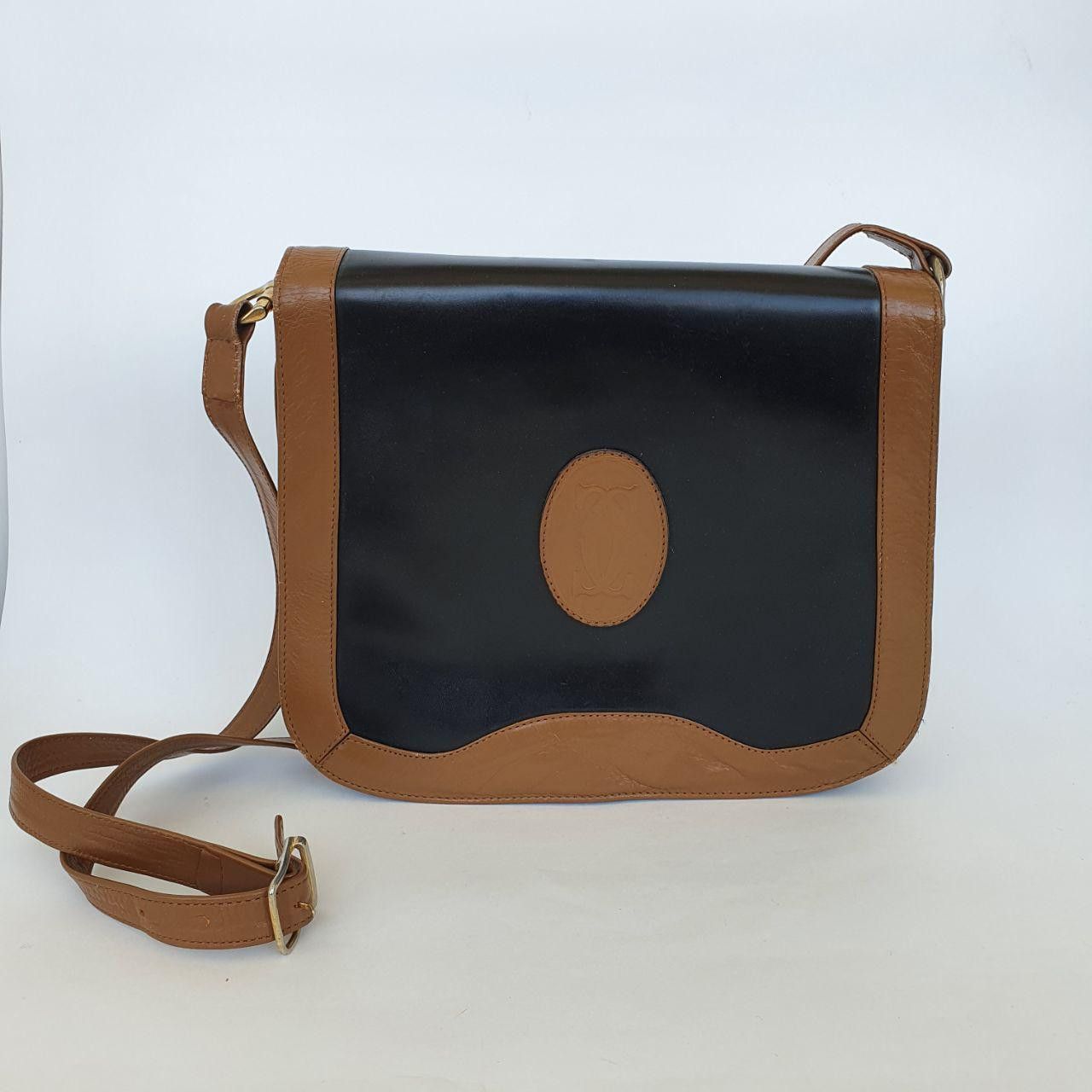 Cartier × Leather Rare 80s CARTIER Paris Cross Body Bag Leather Size ONE SIZE - 2 Thumbnail
