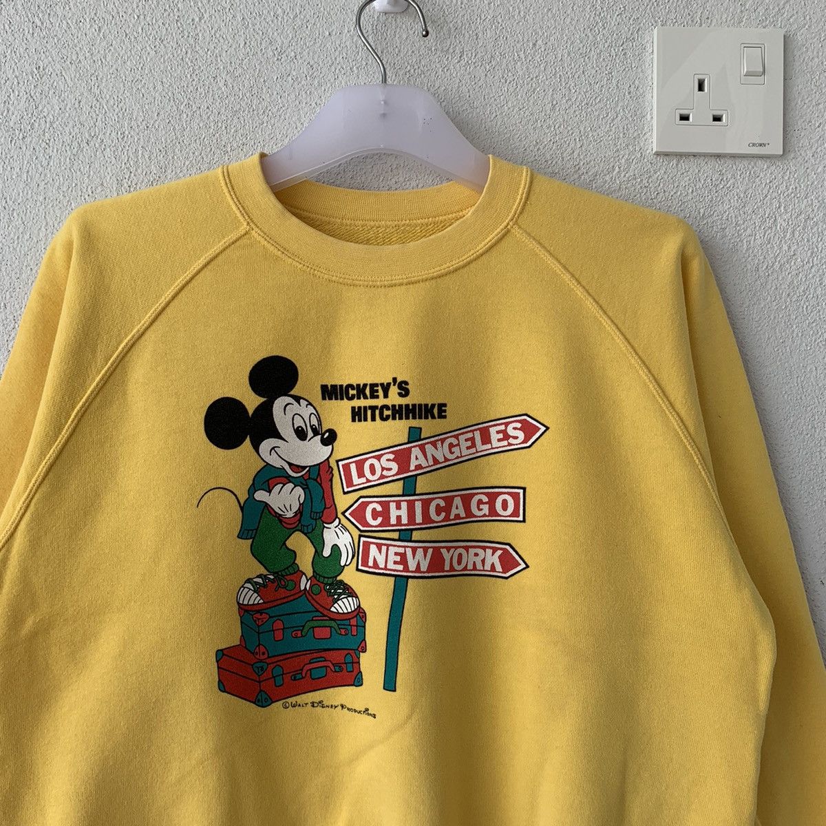 Disney × Mickey Mouse vintage MICKEY MOUSE sweatshirt spell out big design.. Size US S / EU 44-46 / 1 - 2 Thumbnail