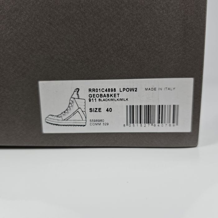 Rick Owens Rick Owens Geobasket Jumbo Laces Sneakers New 40 | Grailed