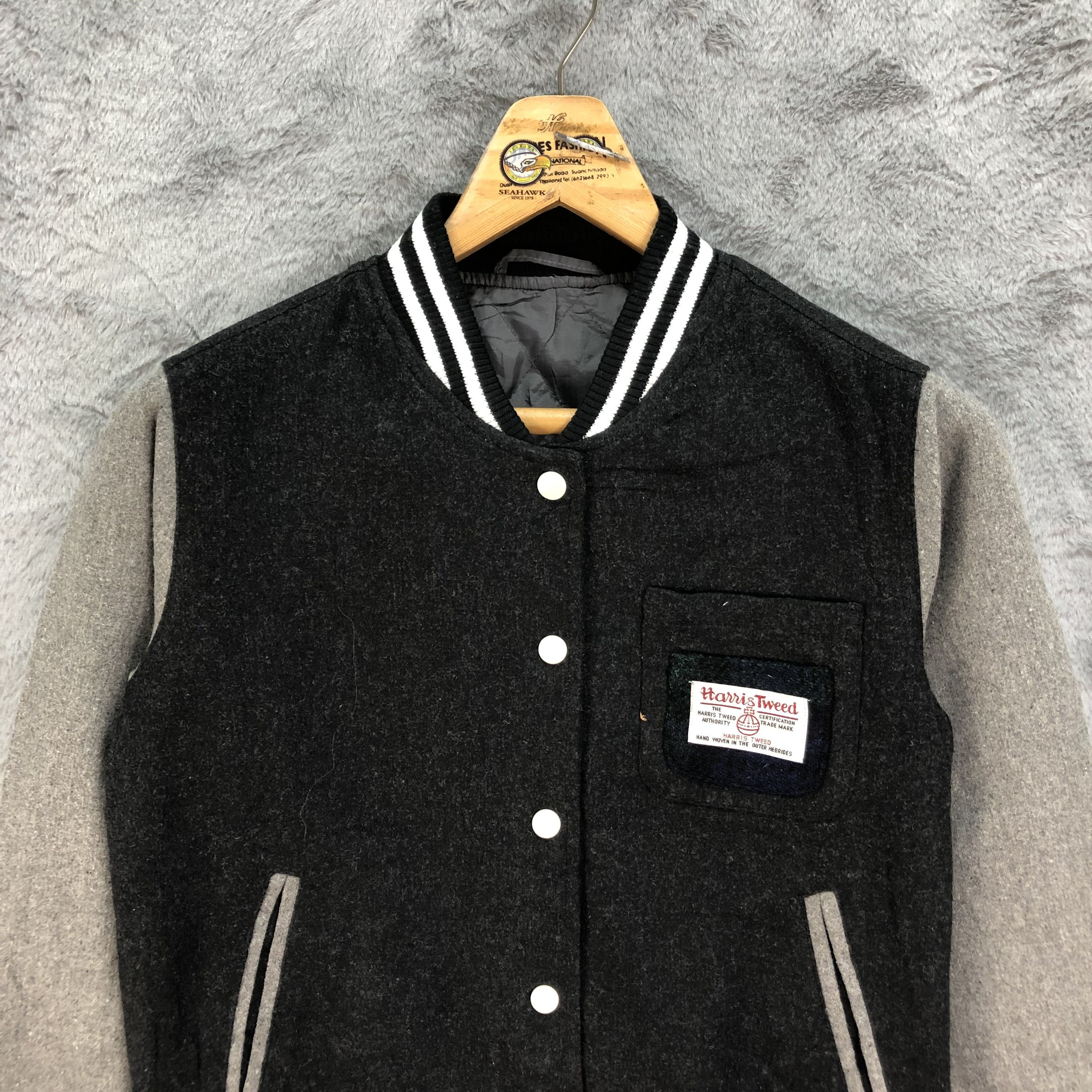 Harris Tweed Harris Tweed Wool Varsity Jacket #4803-171 Size US S / EU 44-46 / 1 - 2 Thumbnail