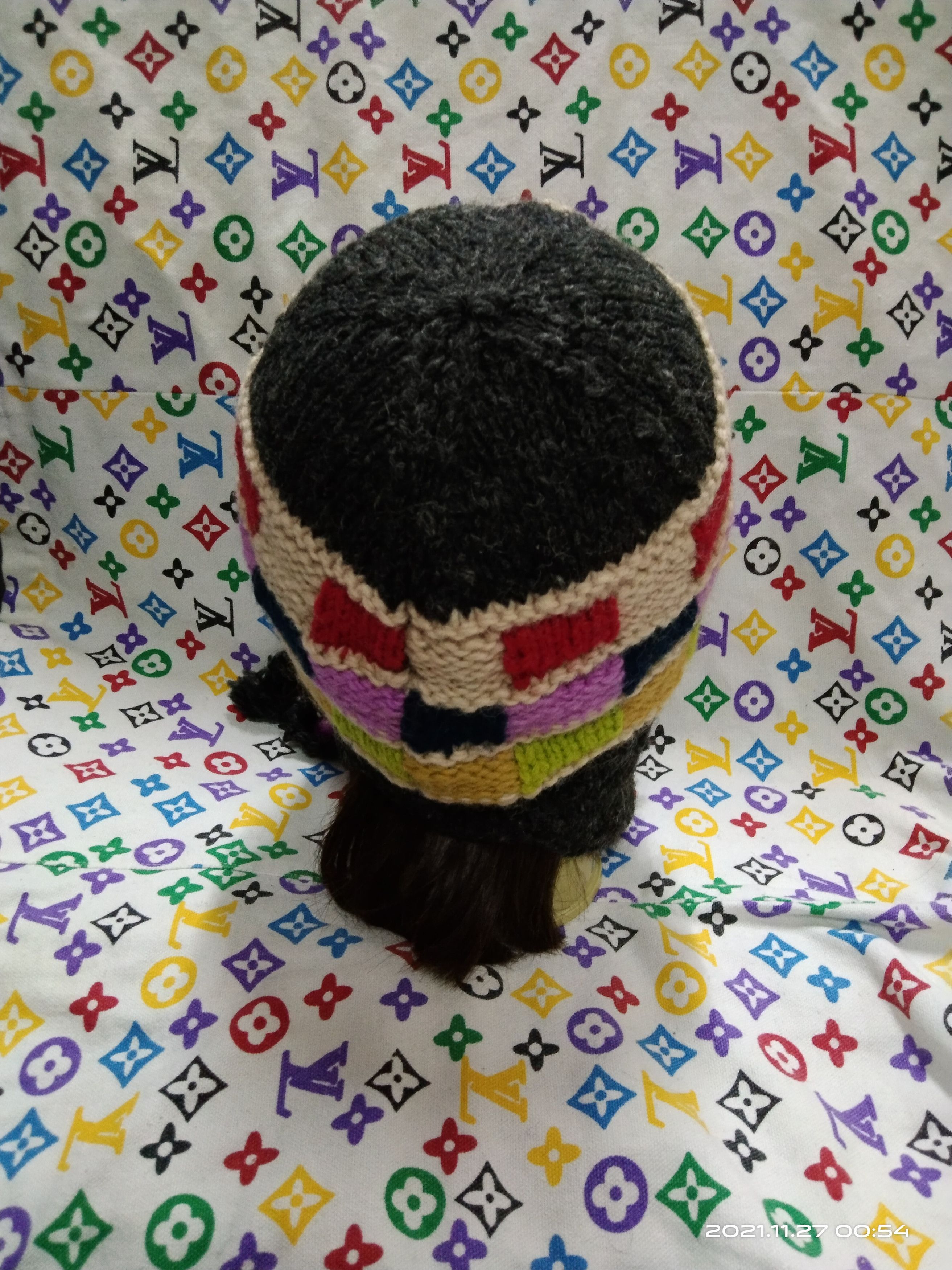 Japanese Brand × Vintage SUNDAE EAR FLAP WOOL KNIT MULTICOLOUR Size ONE SIZE - 3 Thumbnail