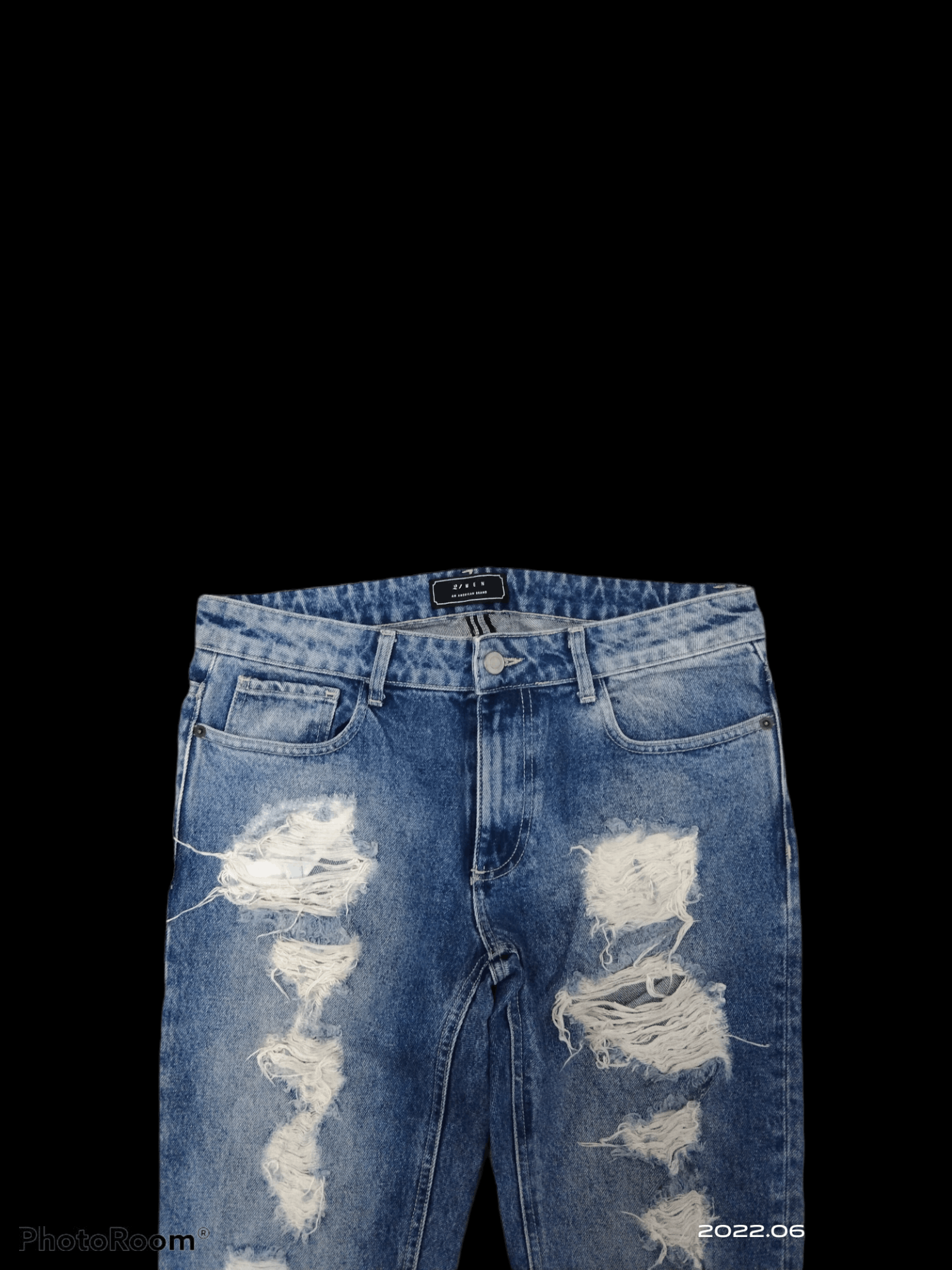 21 Men DiSTRESSED RIPED PUNK STYLE JAPANESE 21 MEN DENIM PANTS Size US 32 / EU 48 - 3 Thumbnail