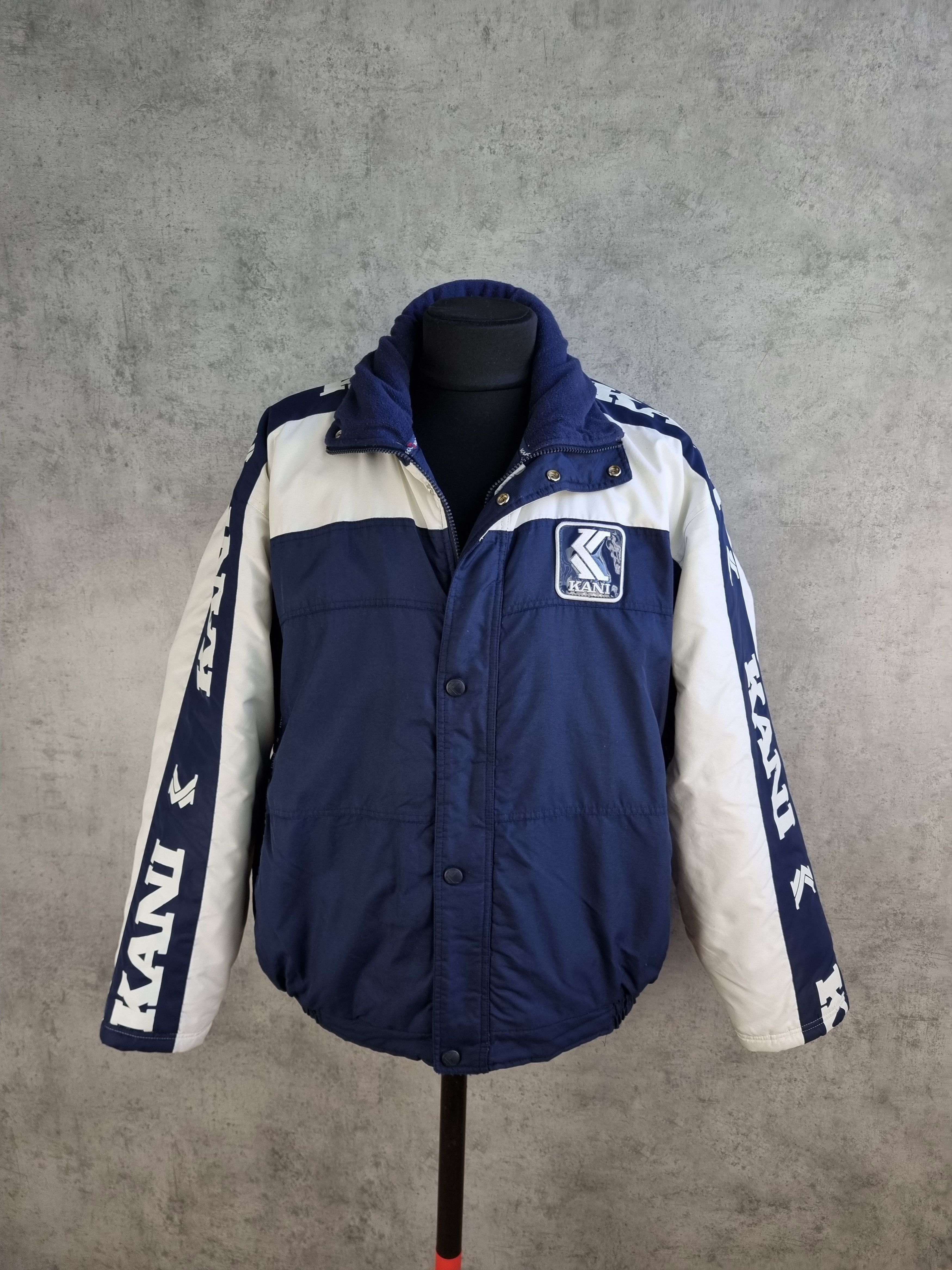 Karl Kani × Vintage 90s Vintage Karl Kani Down Puffer Jacket Side Tape Size US XL / EU 56 / 4 - 4 Thumbnail