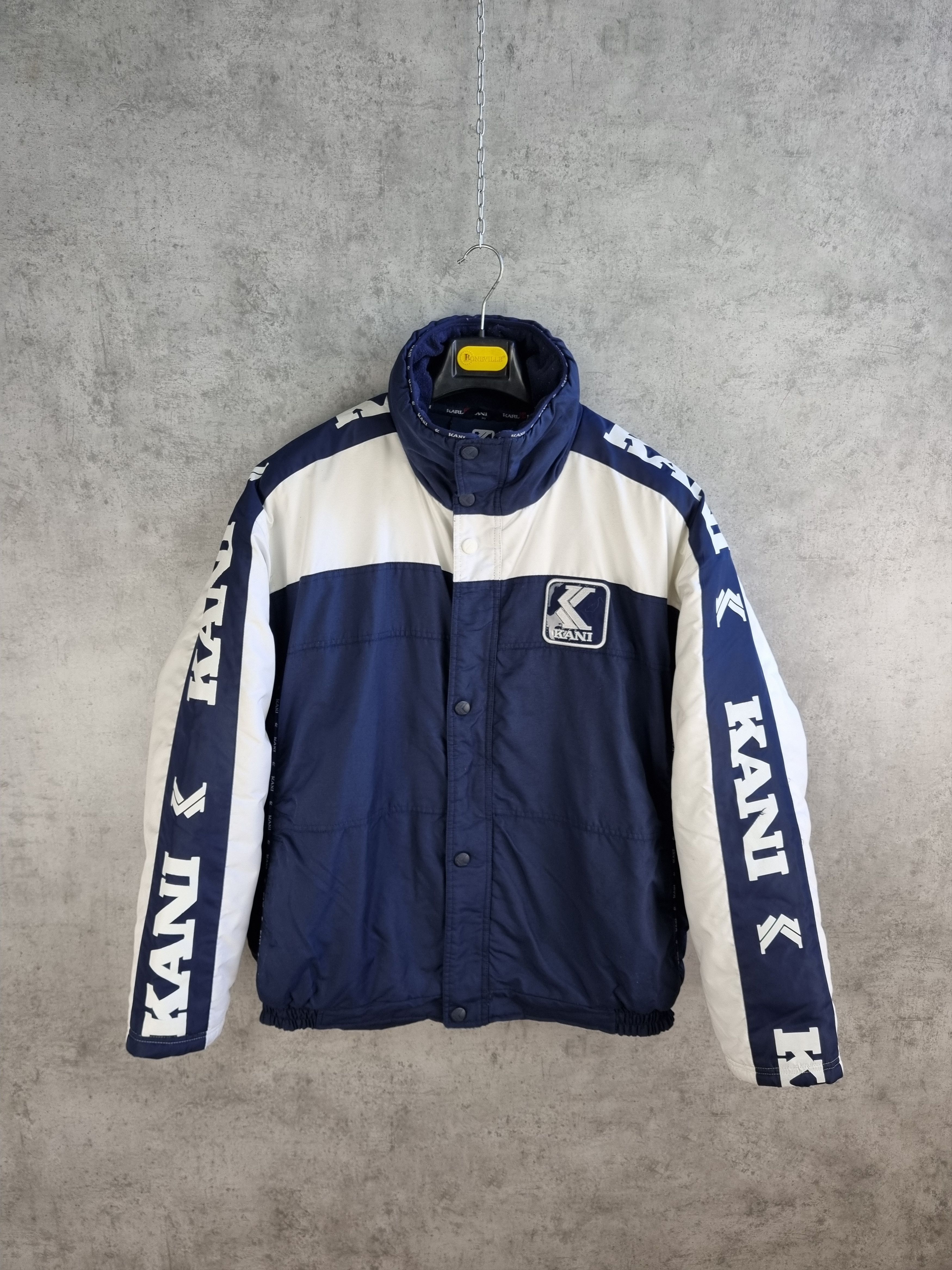 90s Vintage Karl Kani Down Puffer Jacket Side Tape