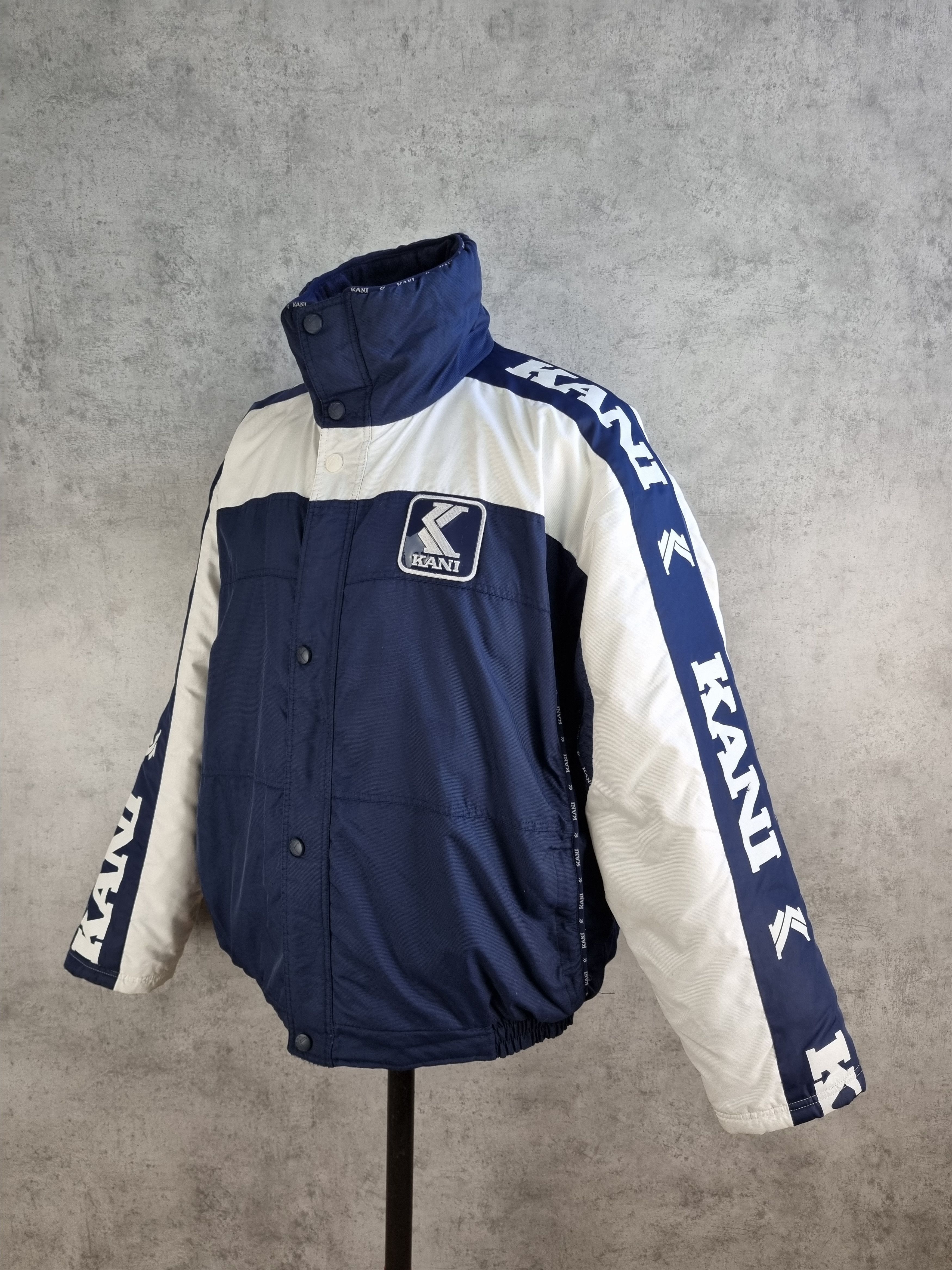 Karl Kani × Vintage 90s Vintage Karl Kani Down Puffer Jacket Side Tape Size US XL / EU 56 / 4 - 3 Thumbnail