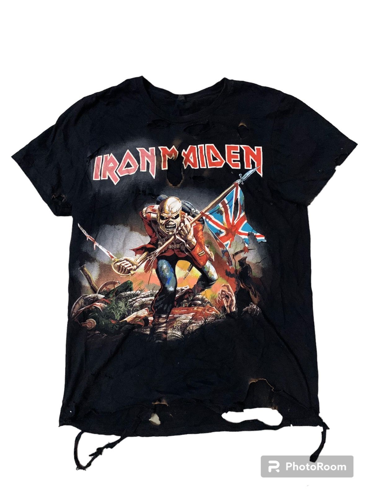 Band Tees Distressed Iron Maiden The Trooper T Shirt Size US L / EU 52-54 / 3 - 1 Thumbnail