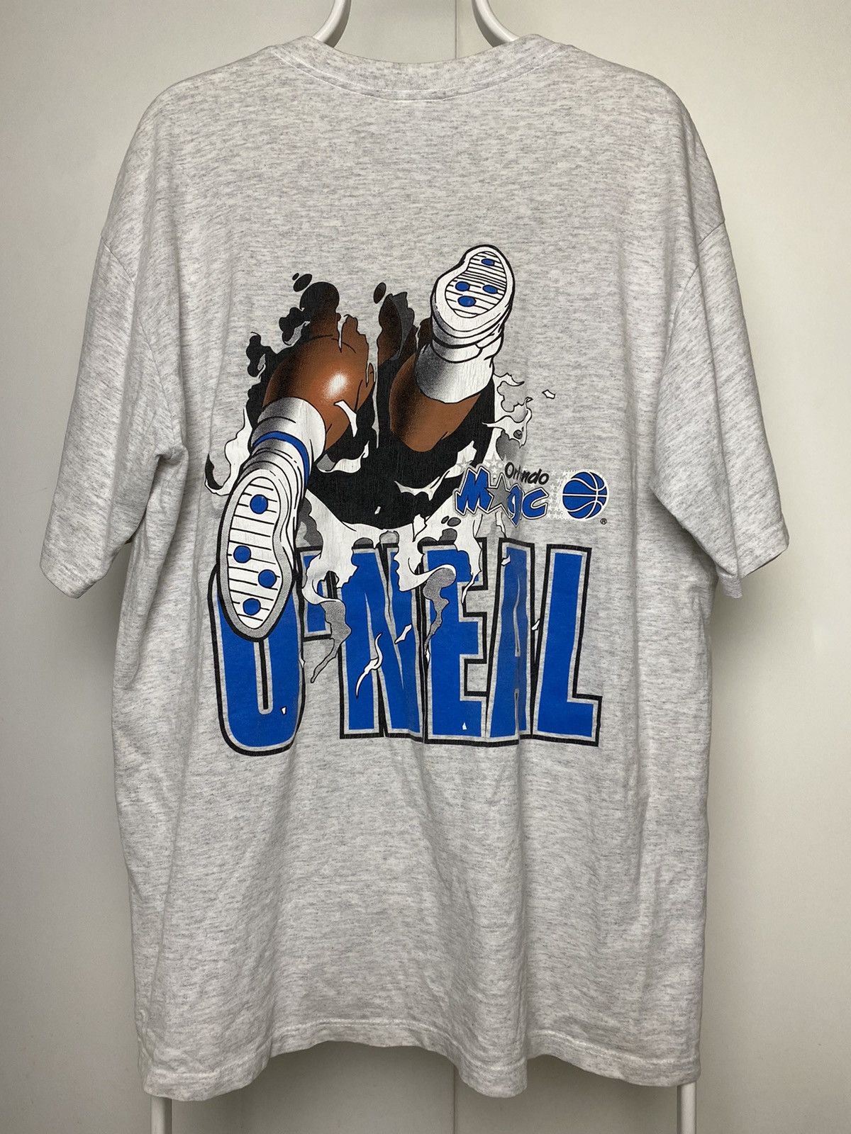 NBA Shaquille O Neal vintage Graphic T Shirt Nutmeg Made in USA Size US XL / EU 56 / 4 - 6 Thumbnail