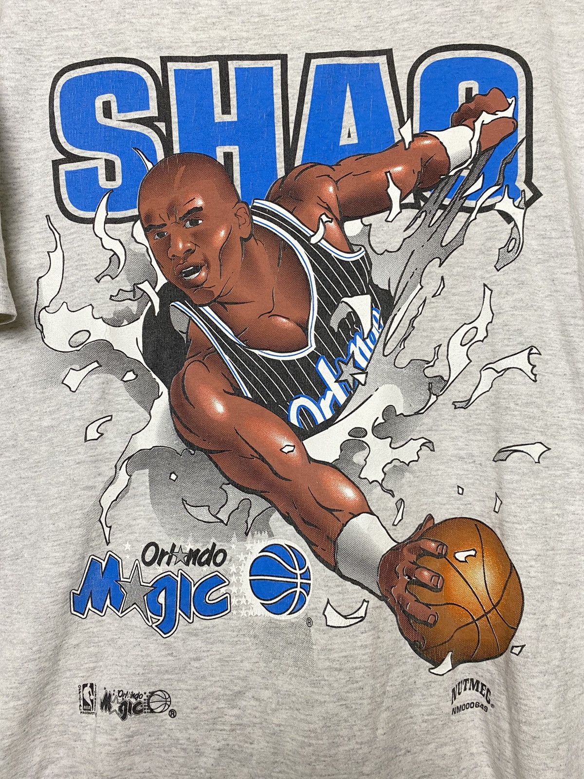 NBA Shaquille O Neal vintage Graphic T Shirt Nutmeg Made in USA Size US XL / EU 56 / 4 - 2 Thumbnail