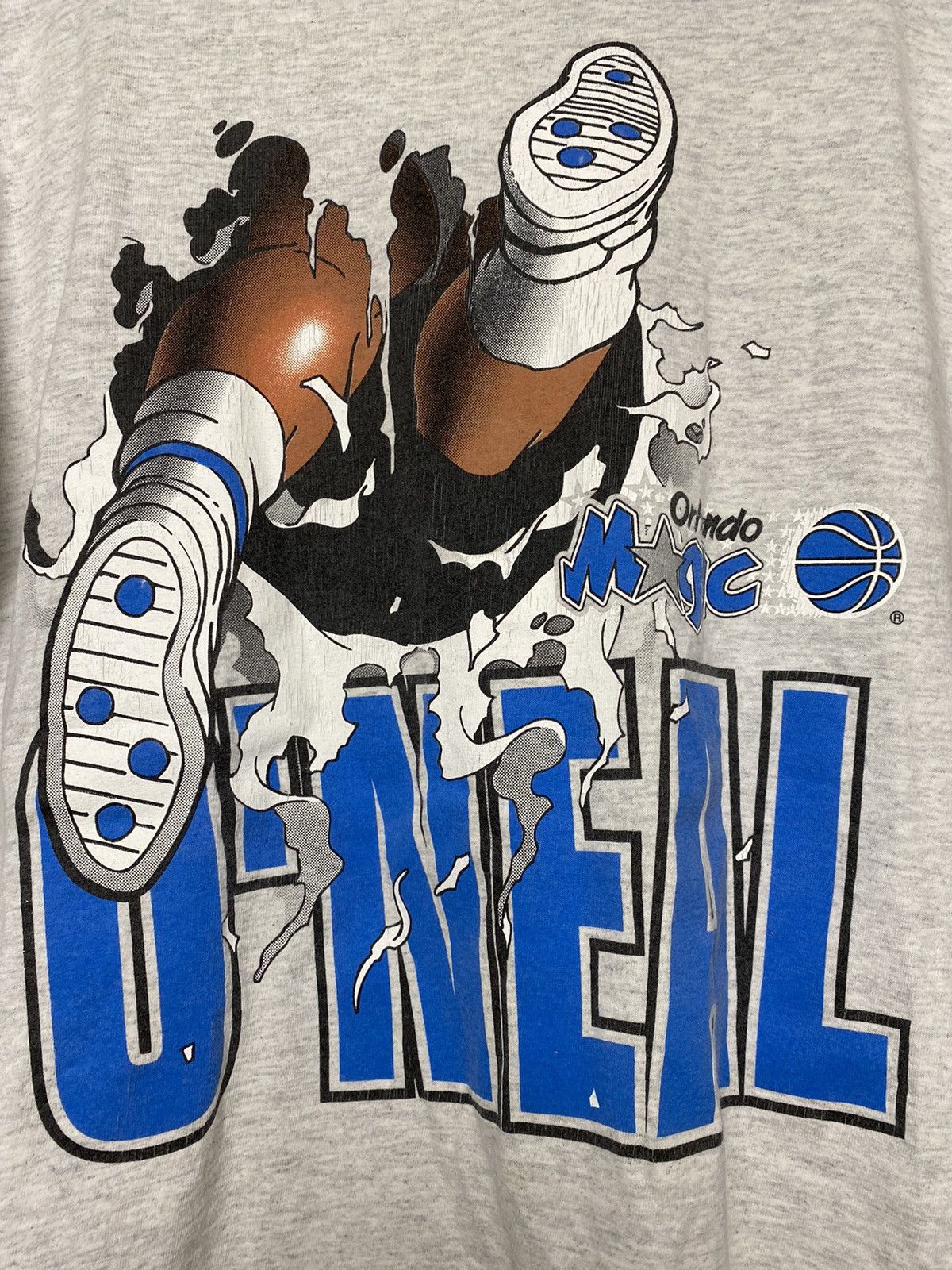NBA Shaquille O Neal vintage Graphic T Shirt Nutmeg Made in USA Size US XL / EU 56 / 4 - 7 Thumbnail