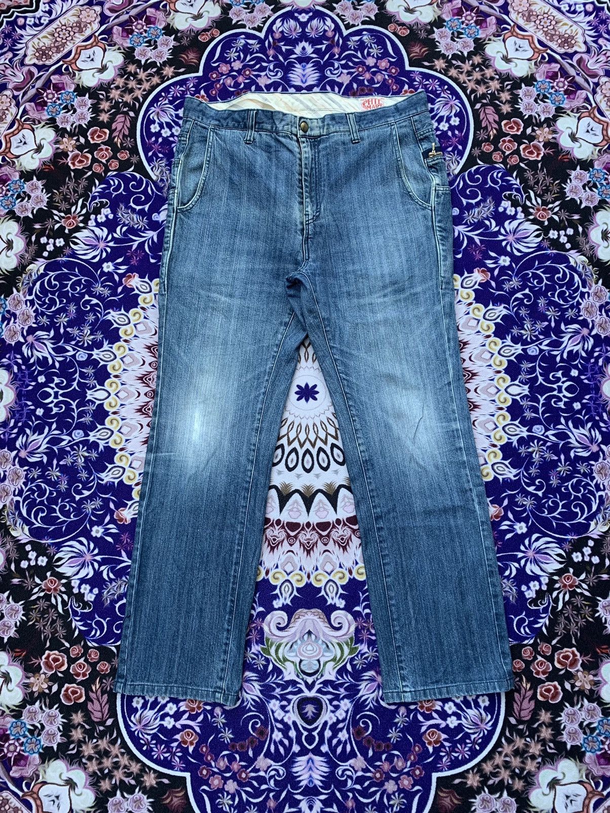 Other Vintage Phil Smart Faded Wash Denim Size US 37 - 1 Thumbnail