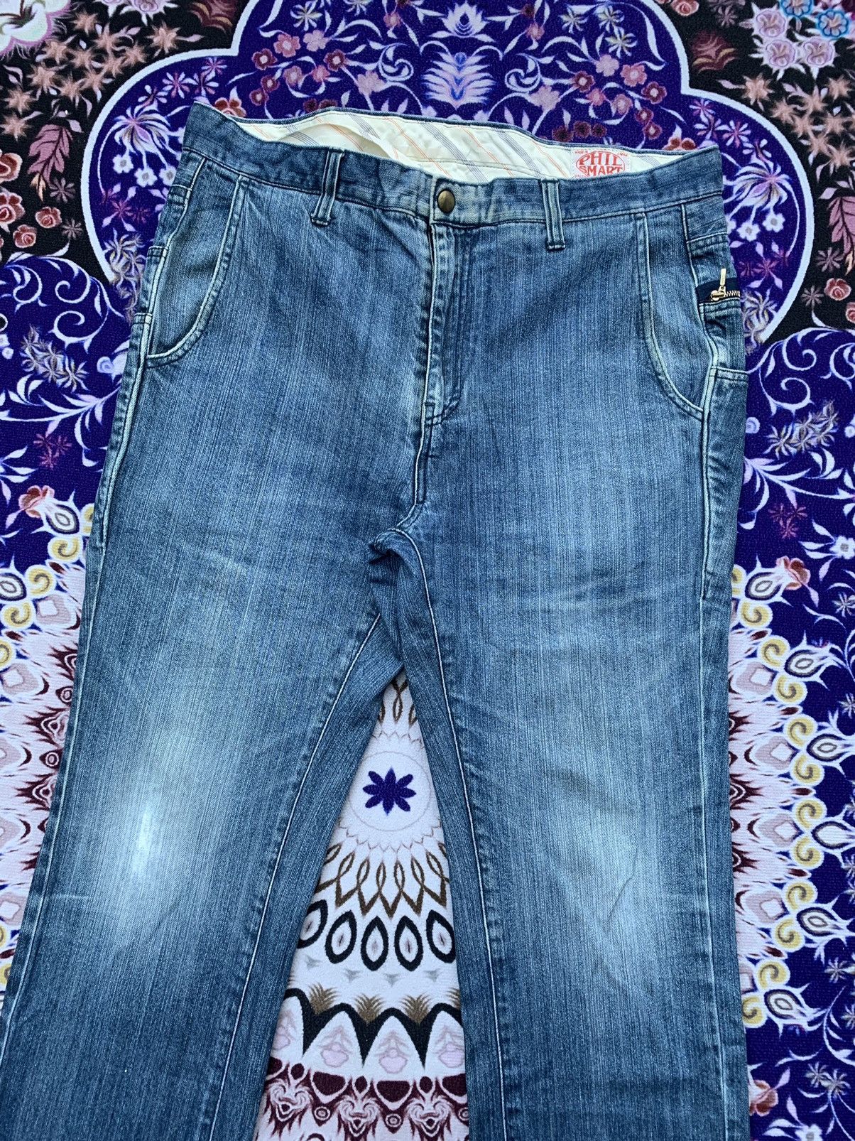 Other Vintage Phil Smart Faded Wash Denim Size US 37 - 2 Thumbnail