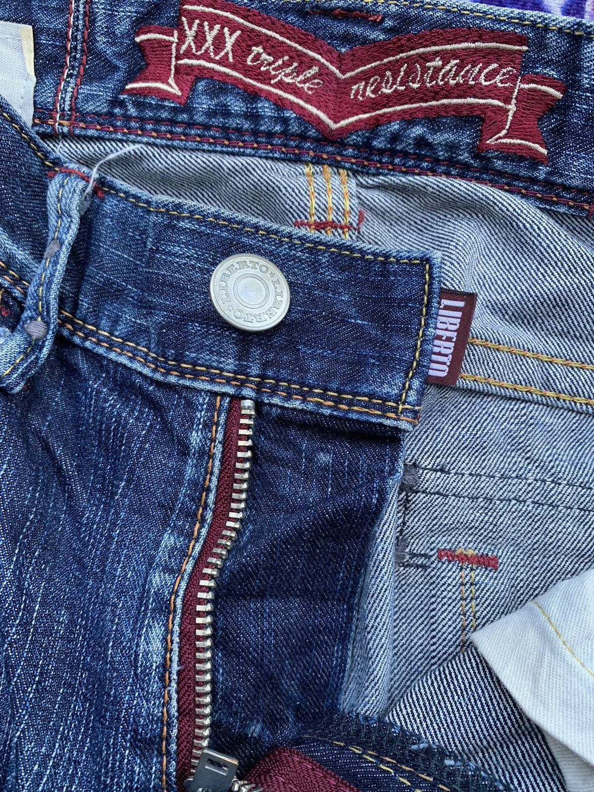 Libero Liberto Faded Wash Denim Size US 32 / EU 48 - 4 Thumbnail