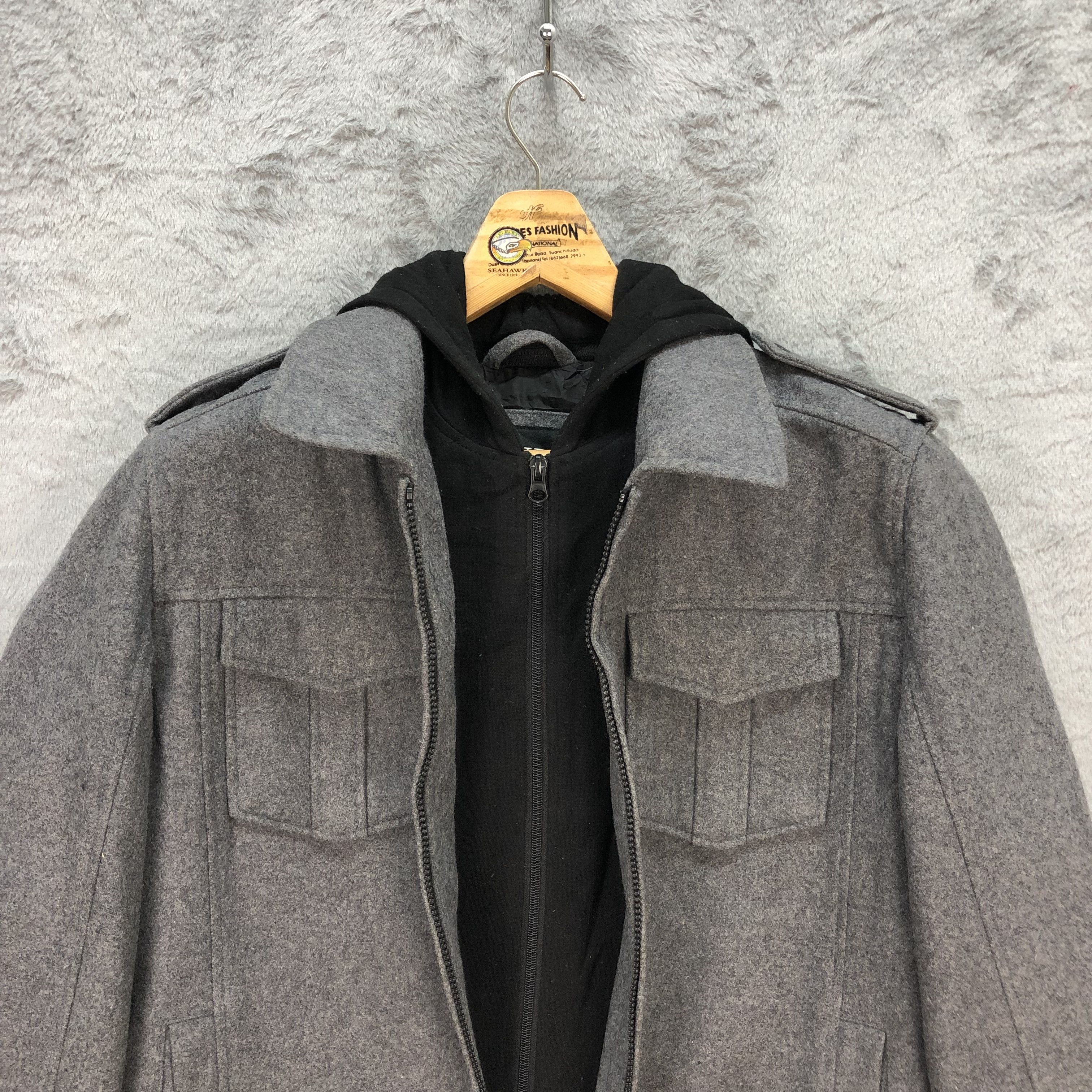 Guess GUESS DOUBLE ZIP FOUR POCKET WOOL HOODIE JACKET #5915-213 Size US S / EU 44-46 / 1 - 7 Thumbnail