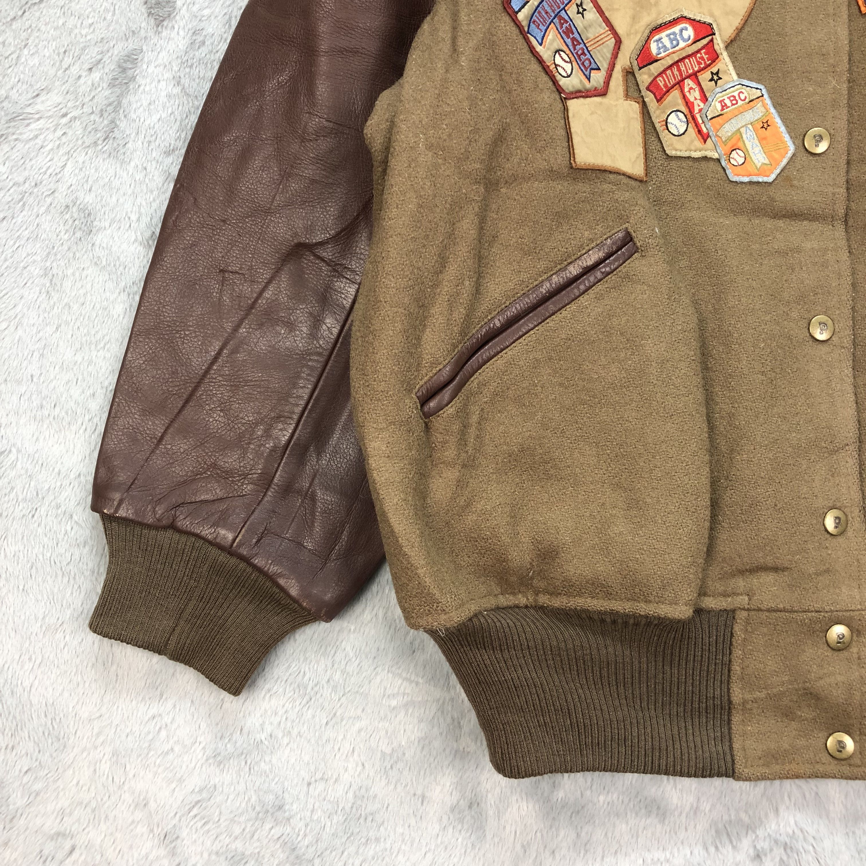 Pink House Vintage 80s PINK HOUSE Patches Logo Varsity Jacket #4918-36 Size XL / US 12-14 / IT 48-50 - 6 Thumbnail