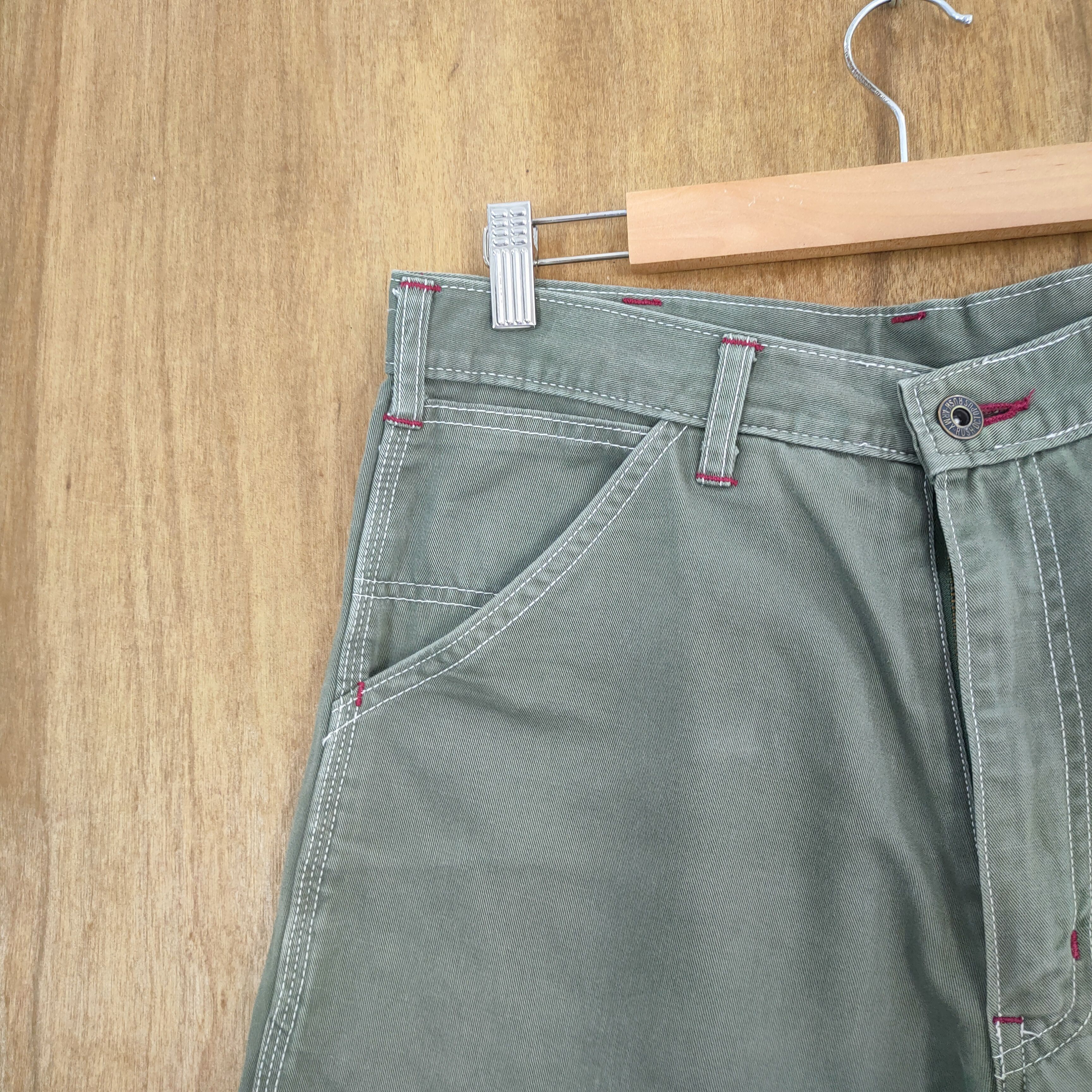 Japanese Brand ACTOPUS RUSH ARMY FADED GREEN DISTRESSED CARPENTER PANTS Size US 30 / EU 46 - 5 Thumbnail