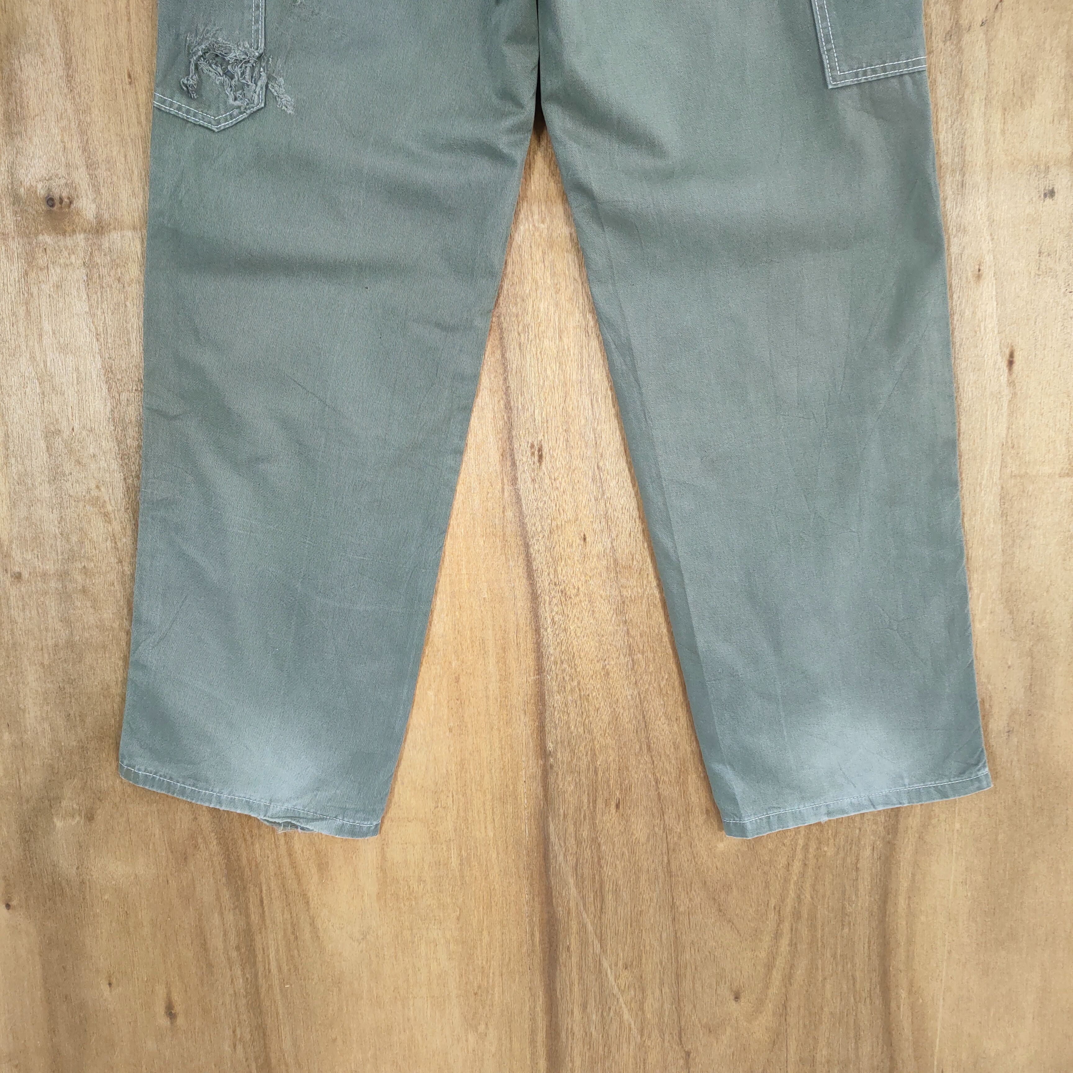 Japanese Brand ACTOPUS RUSH ARMY FADED GREEN DISTRESSED CARPENTER PANTS Size US 30 / EU 46 - 8 Thumbnail