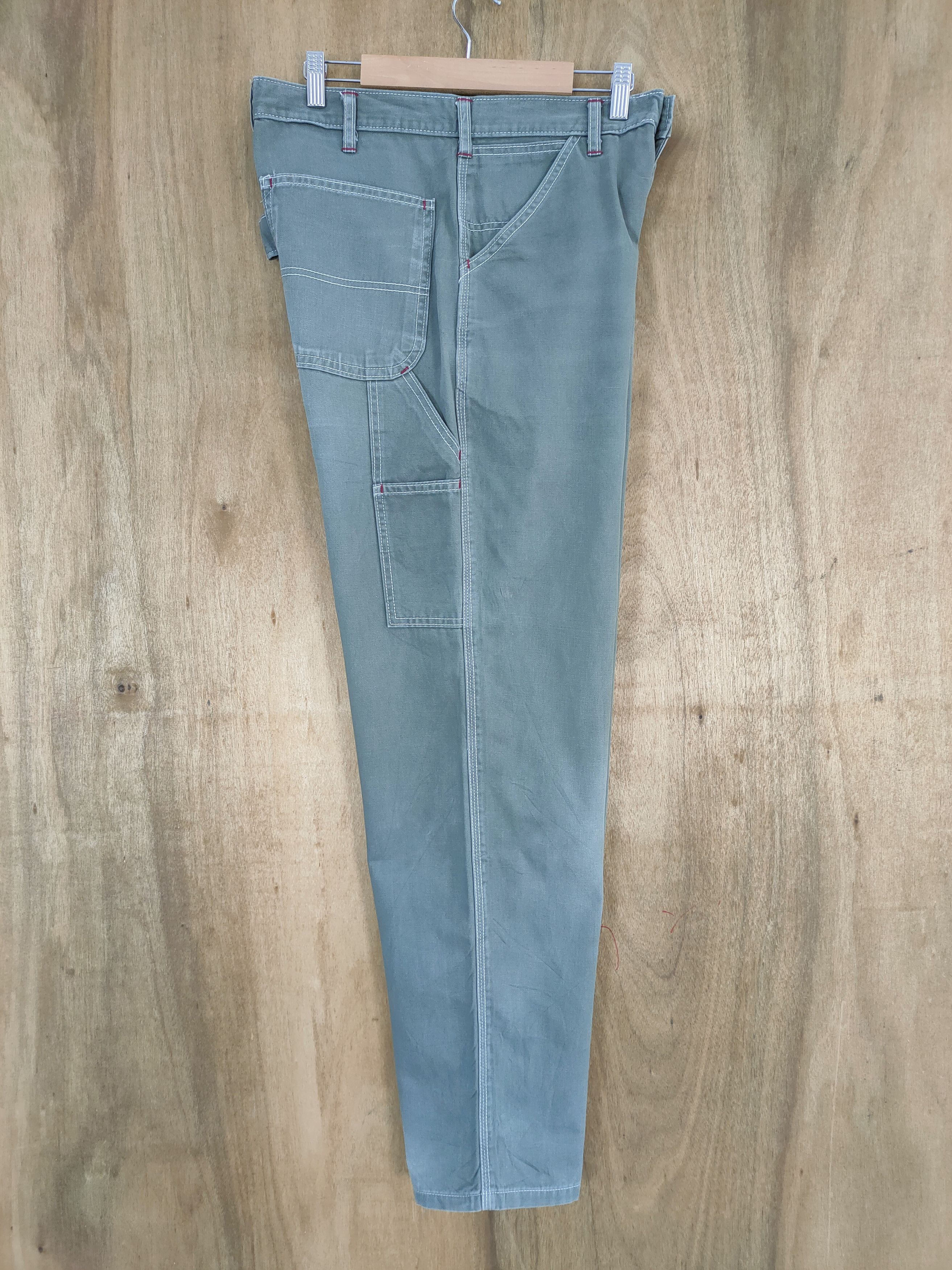 Japanese Brand ACTOPUS RUSH ARMY FADED GREEN DISTRESSED CARPENTER PANTS Size US 30 / EU 46 - 14 Thumbnail