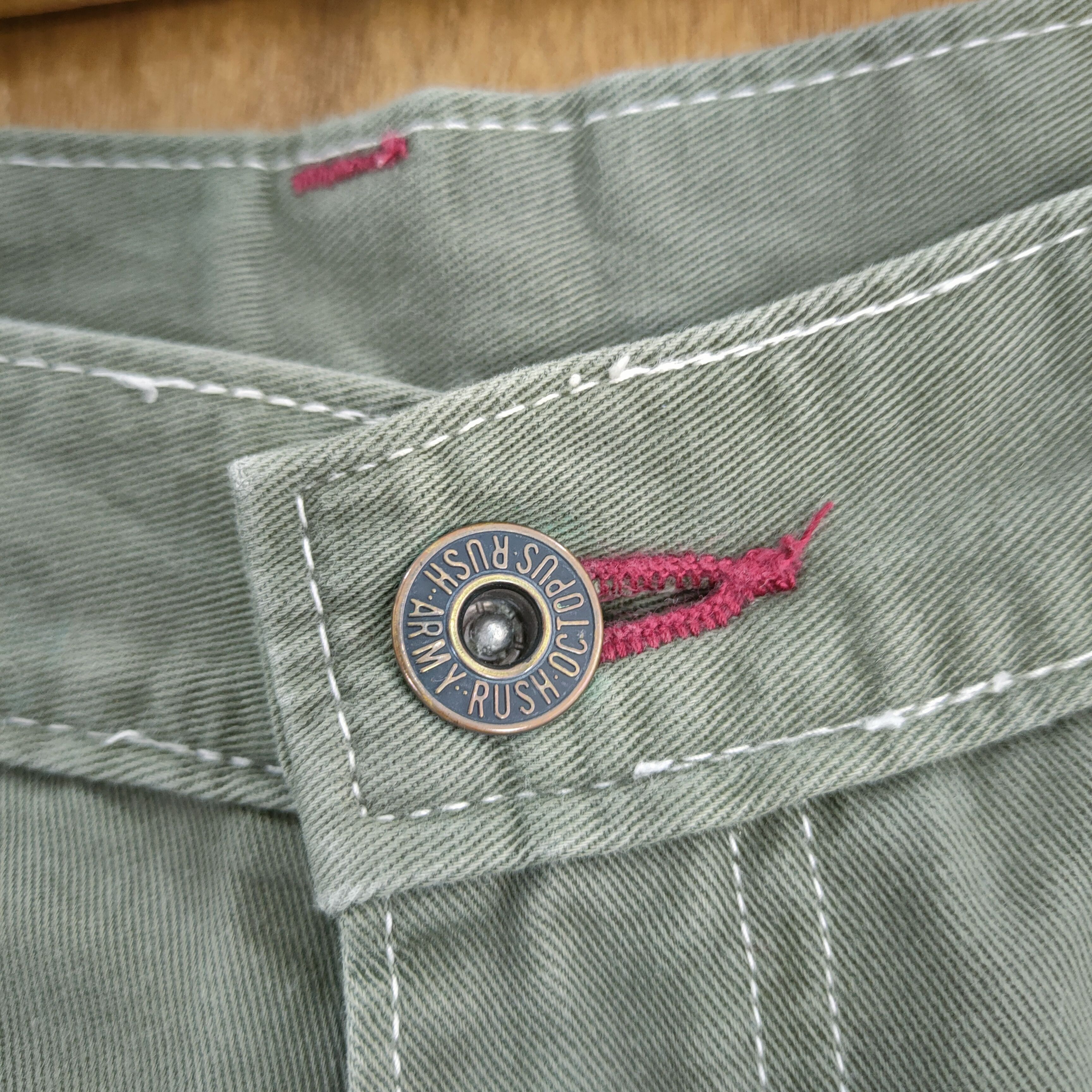 Japanese Brand ACTOPUS RUSH ARMY FADED GREEN DISTRESSED CARPENTER PANTS Size US 30 / EU 46 - 10 Thumbnail
