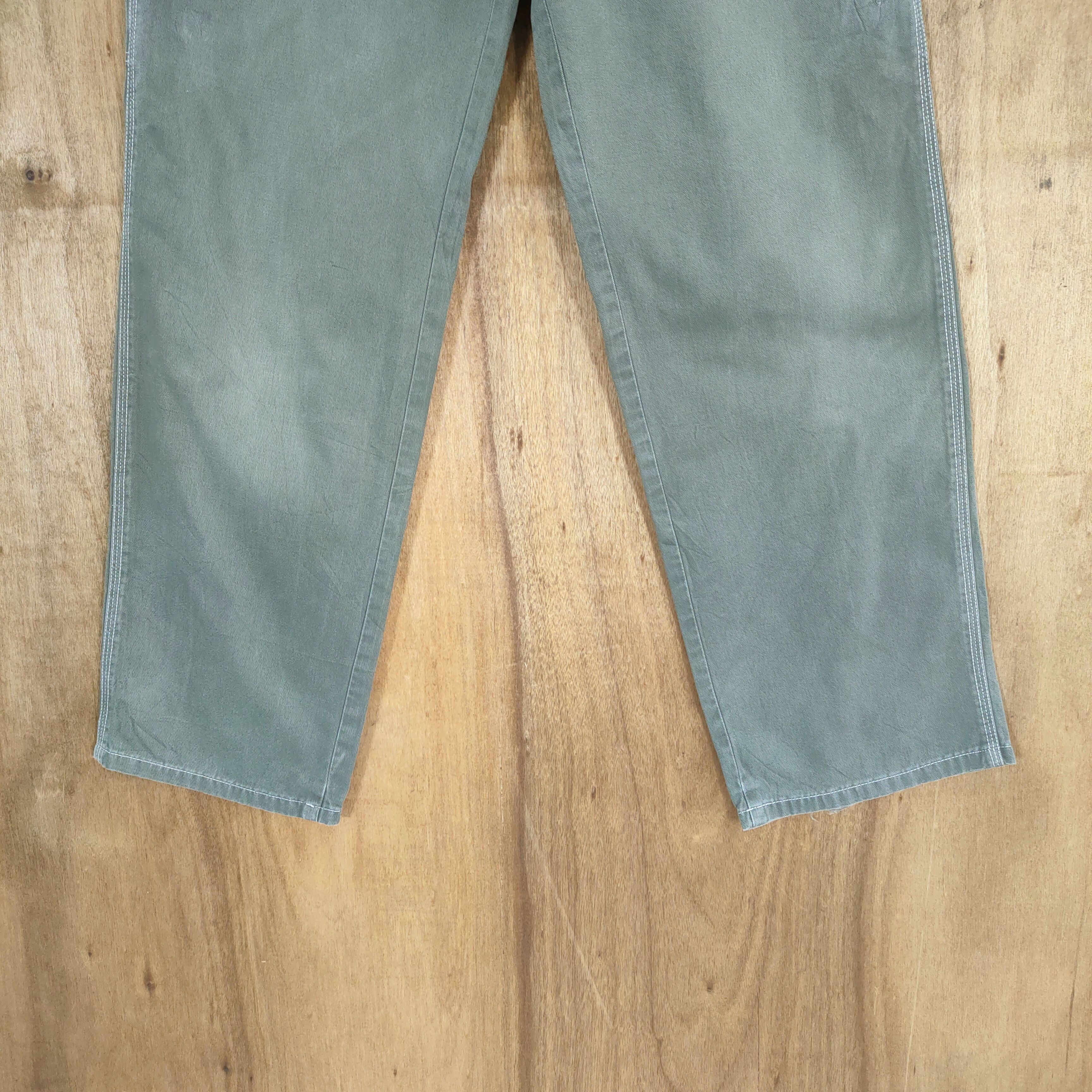 Japanese Brand ACTOPUS RUSH ARMY FADED GREEN DISTRESSED CARPENTER PANTS Size US 30 / EU 46 - 4 Thumbnail