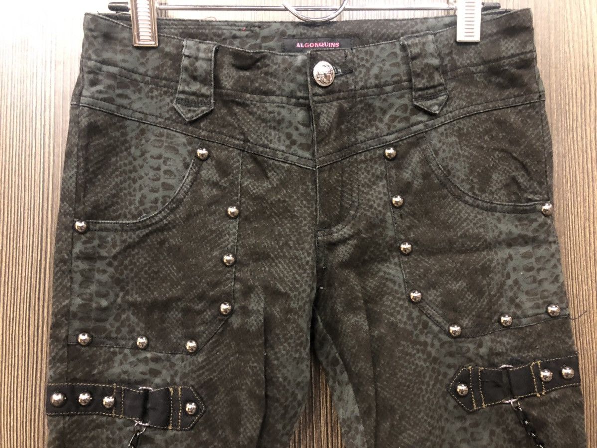 Hysteric Glamour × If Six Was Nine × Japanese Brand ALGONQUINS punk style zipper chain SNAKE SKIN pattern Size US 29 - 2 Thumbnail