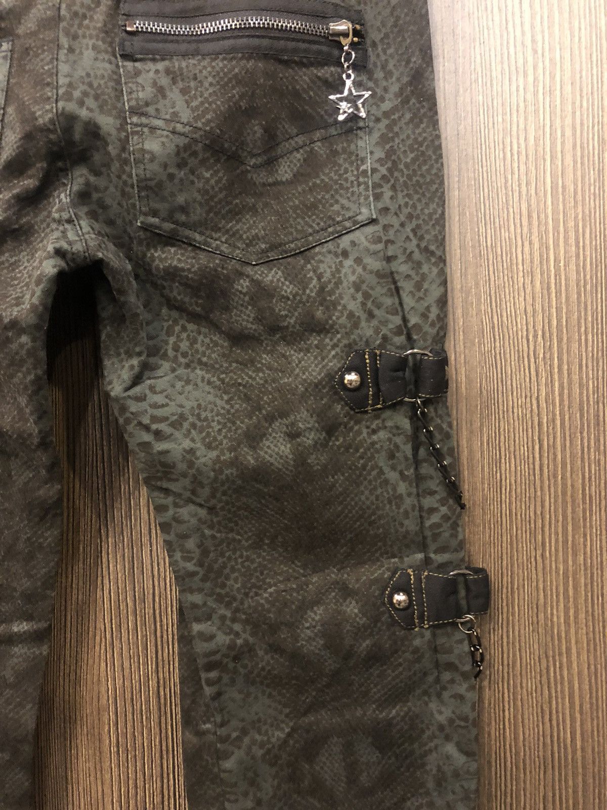 Hysteric Glamour × If Six Was Nine × Japanese Brand ALGONQUINS punk style zipper chain SNAKE SKIN pattern Size US 29 - 12 Thumbnail