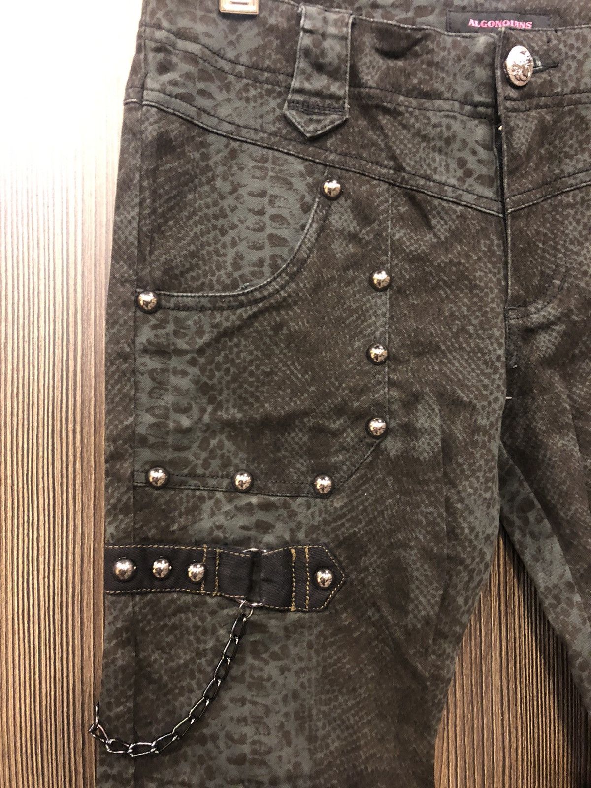 Hysteric Glamour × If Six Was Nine × Japanese Brand ALGONQUINS punk style zipper chain SNAKE SKIN pattern Size US 29 - 6 Thumbnail