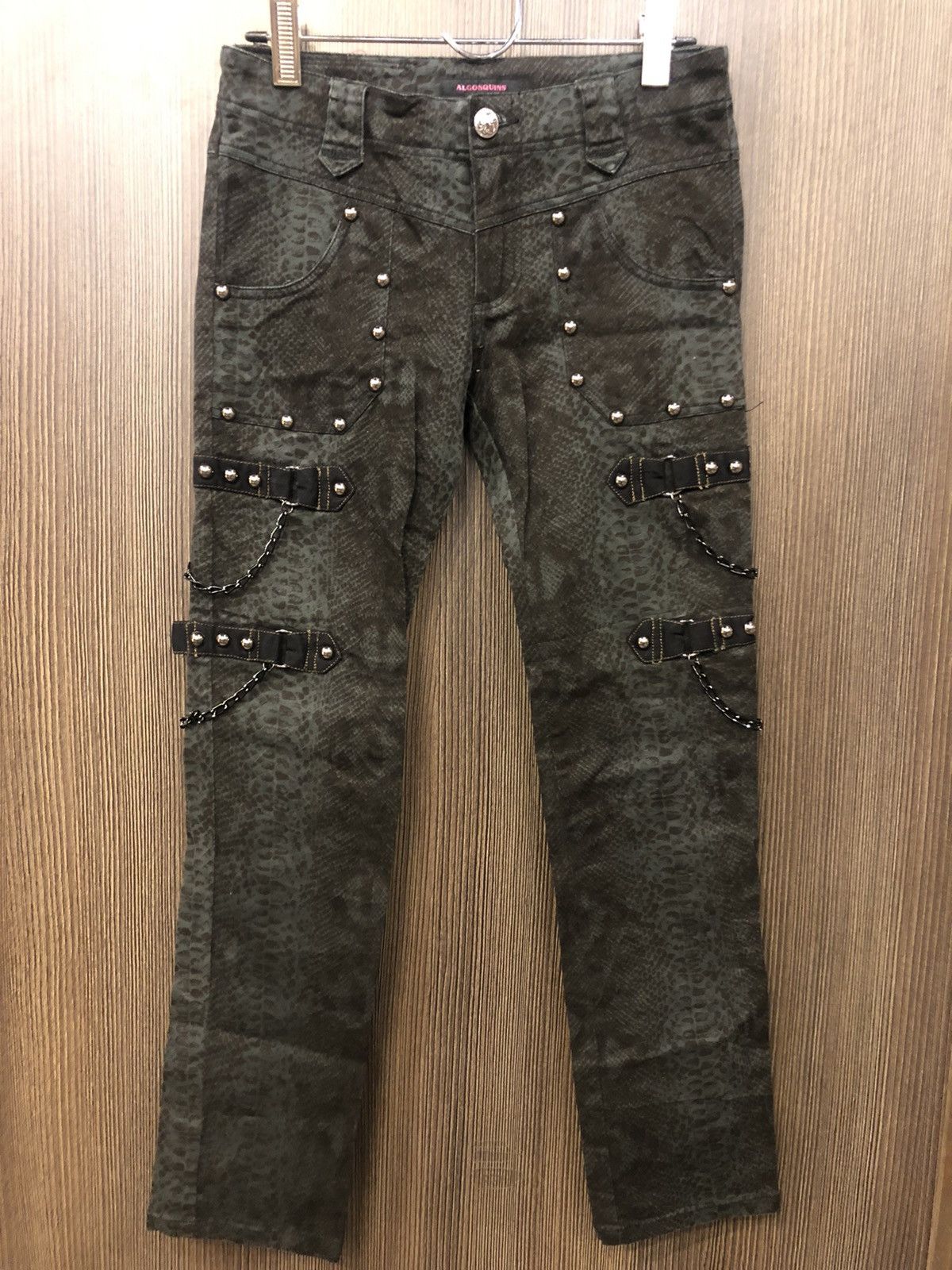 Hysteric Glamour × If Six Was Nine × Japanese Brand ALGONQUINS punk style zipper chain SNAKE SKIN pattern Size US 29 - 1 Thumbnail