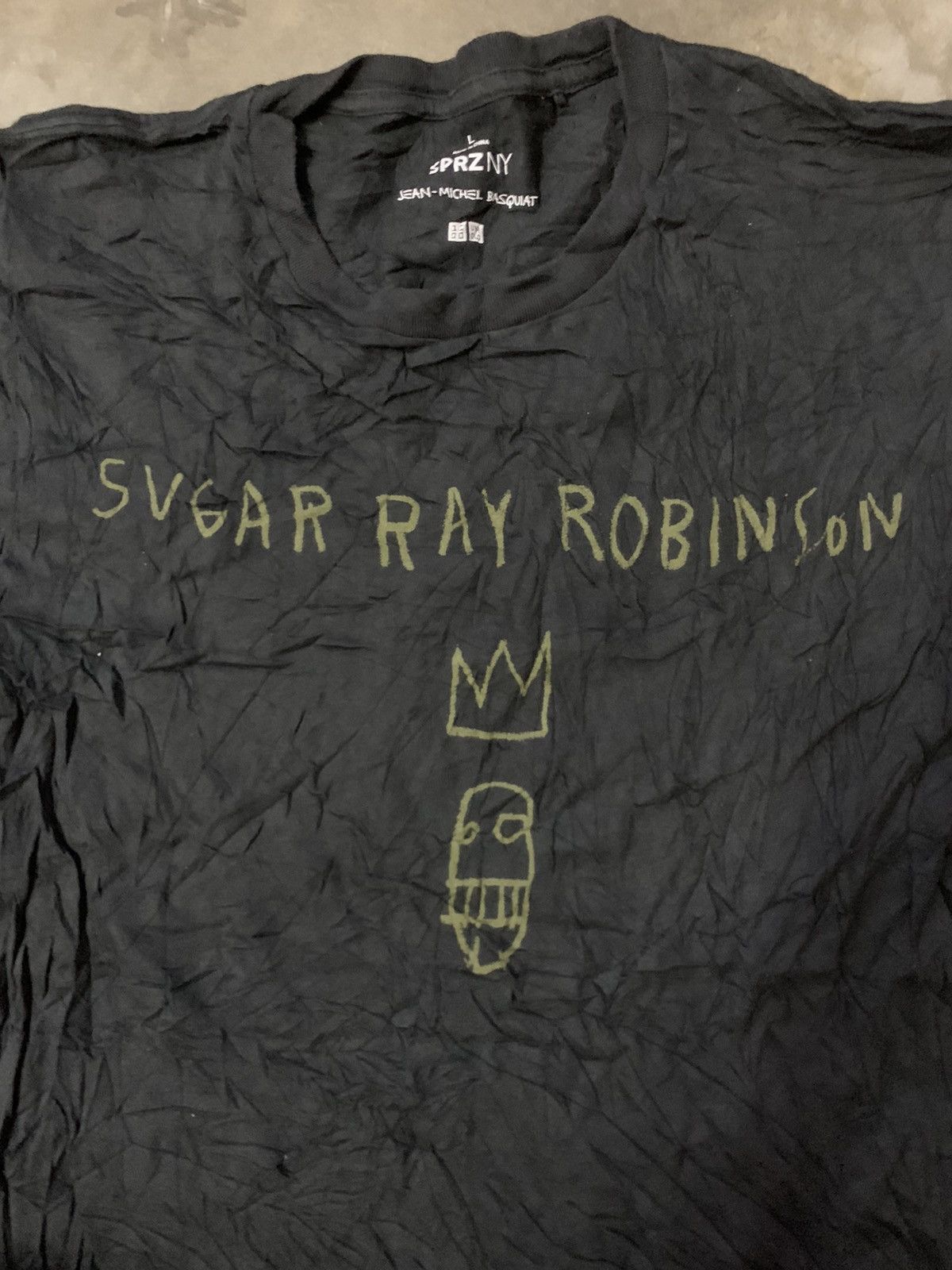 Japanese Brand × Jean-Michel Basquiat × Uniqlo Uniqlo x Jean Micheal Basquiat Sugar Ray Robinson T Shirt Size US L / EU 52-54 / 3 - 3 Thumbnail