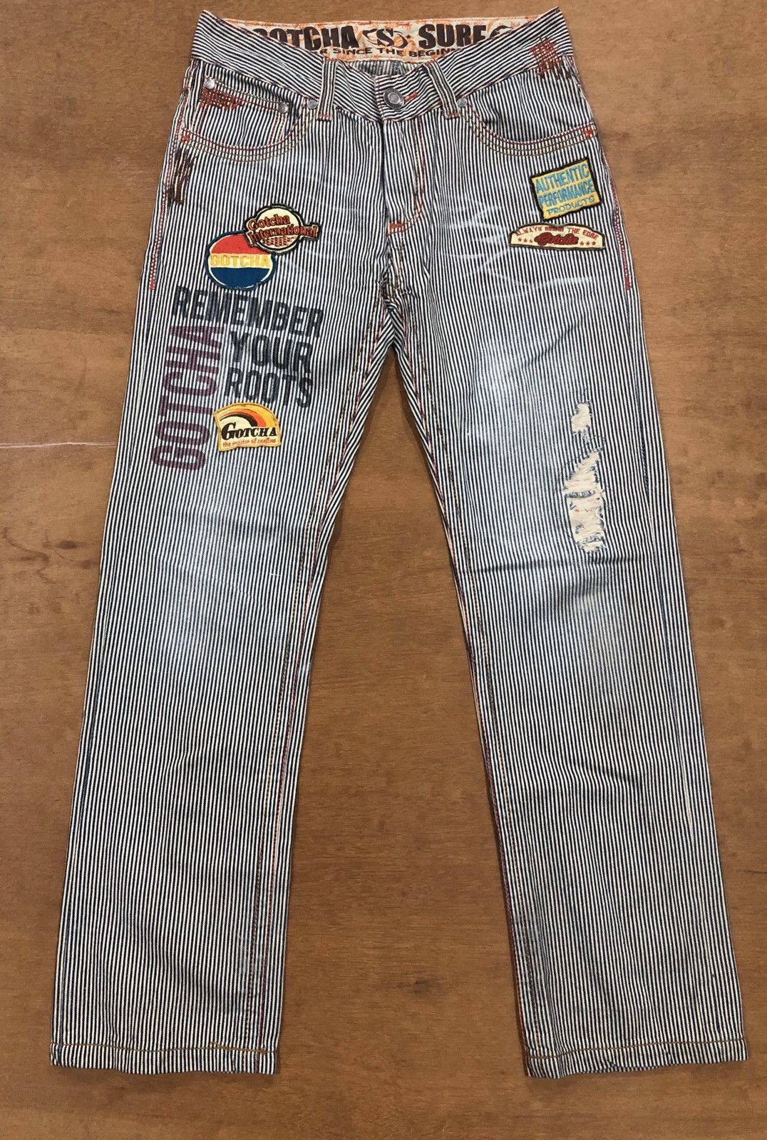 Gotcha GOTCHA denim casual pants patches Size US 30 / EU 46 - 1 Thumbnail