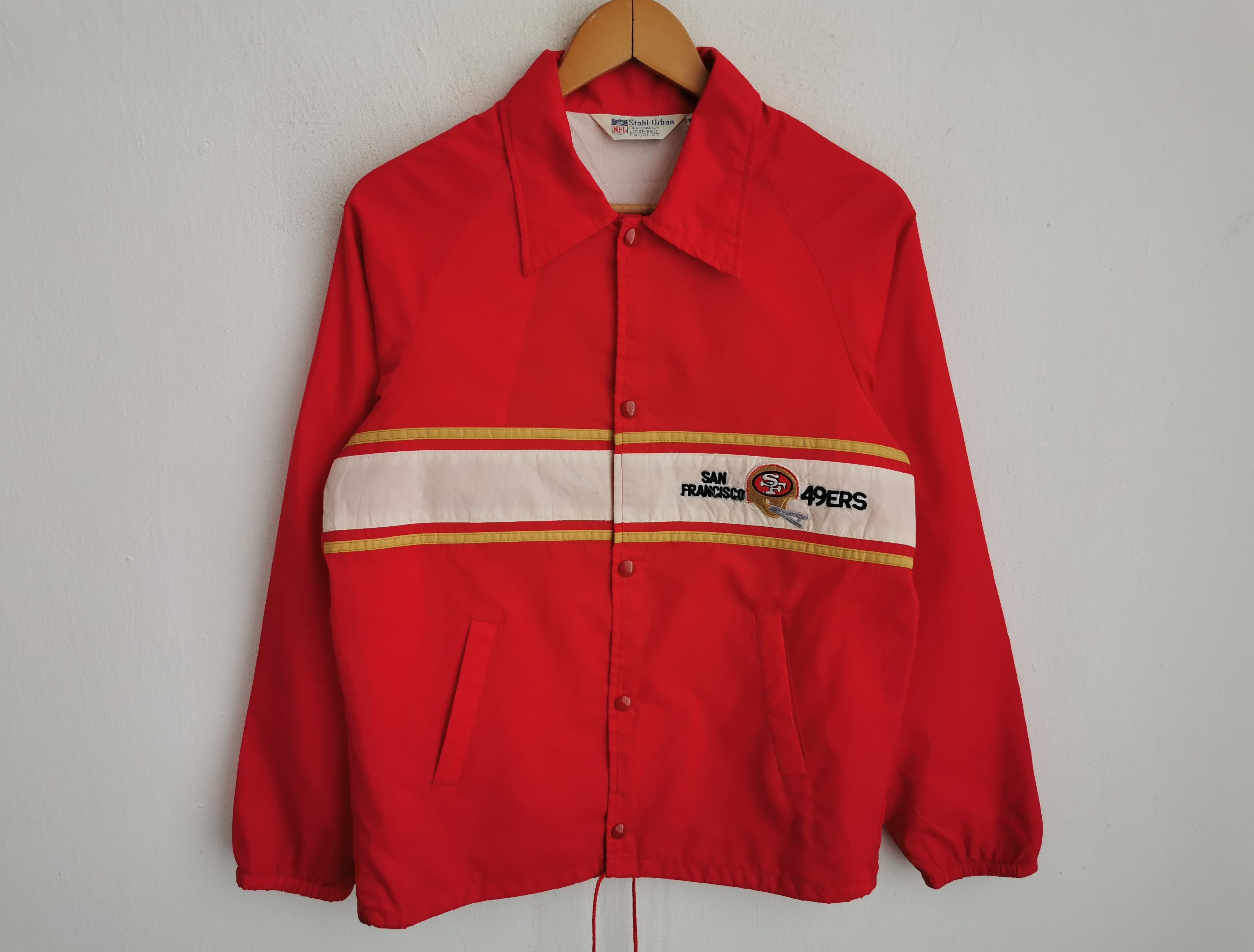 Vintage Stahl Urban NFL San Francisco 49ers Windbreaker Snap