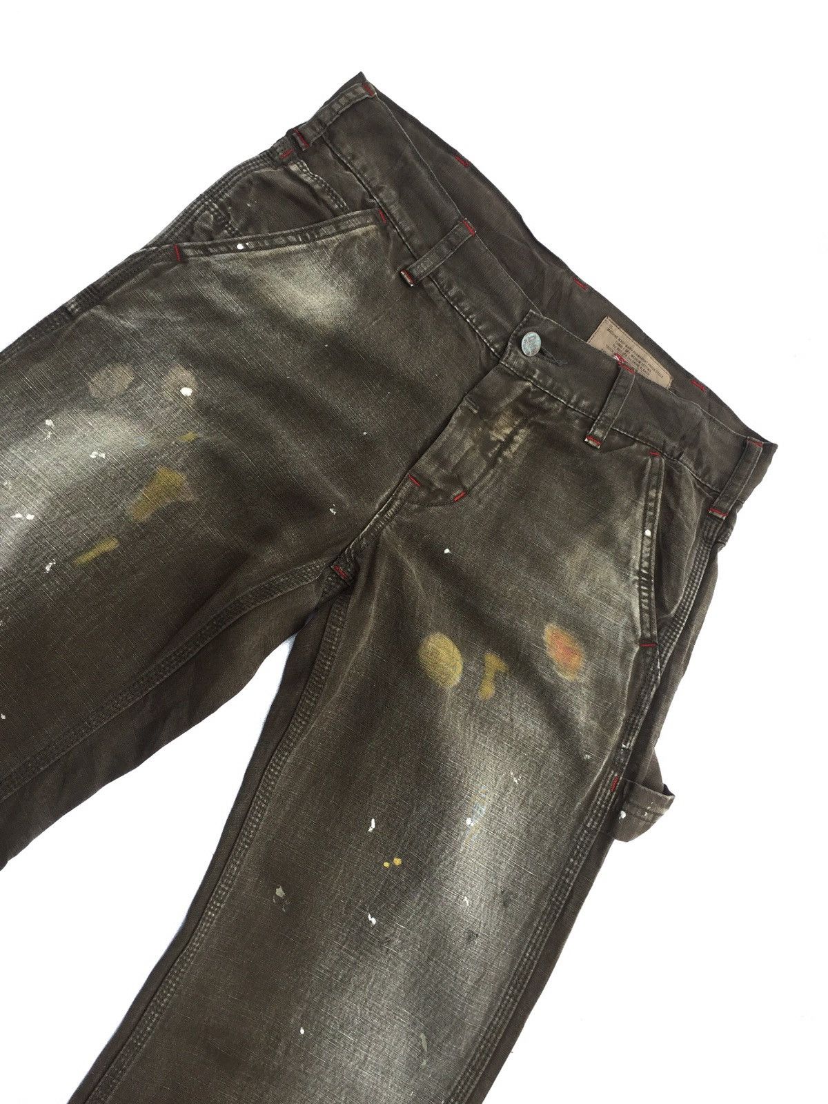 Japanese Brand KAWARAMACHI DENIME & DUNGAREE CARPENTER PAINT SPLATTED PANTS Size US 32 / EU 48 - 4 Thumbnail