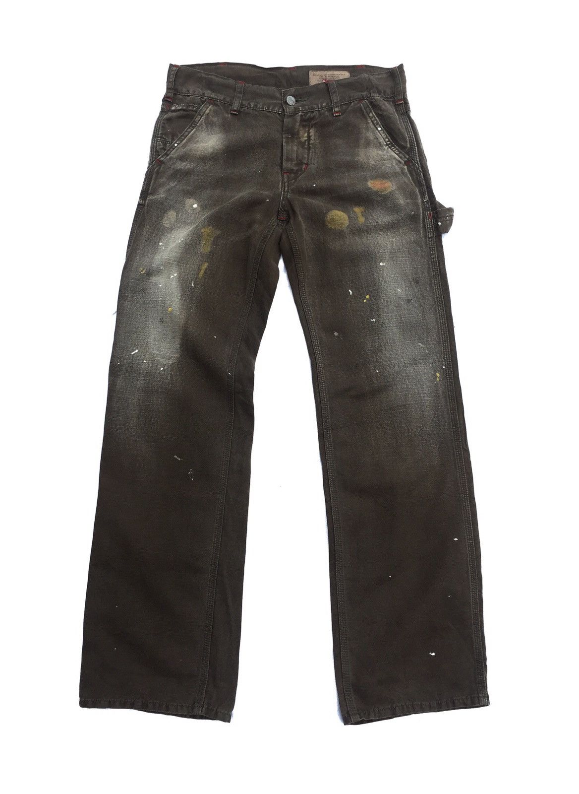 Japanese Brand KAWARAMACHI DENIME & DUNGAREE CARPENTER PAINT SPLATTED PANTS Size US 32 / EU 48 - 1 Thumbnail