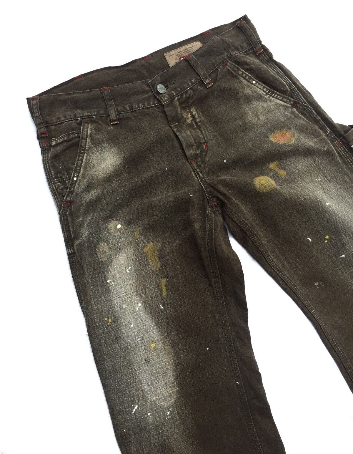 Japanese Brand KAWARAMACHI DENIME & DUNGAREE CARPENTER PAINT SPLATTED PANTS Size US 32 / EU 48 - 3 Thumbnail
