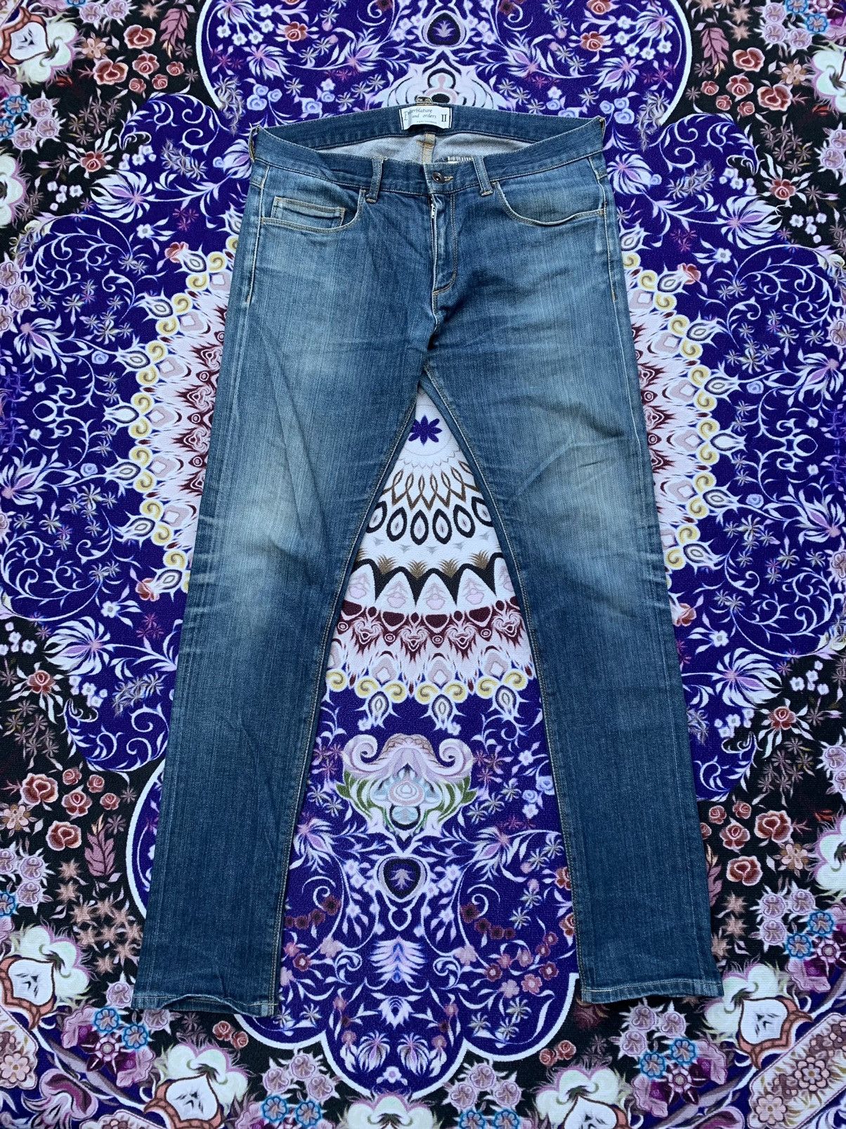 Japanese Brand Nano Universe Slim Fit Denim Size US 35 - 1 Thumbnail